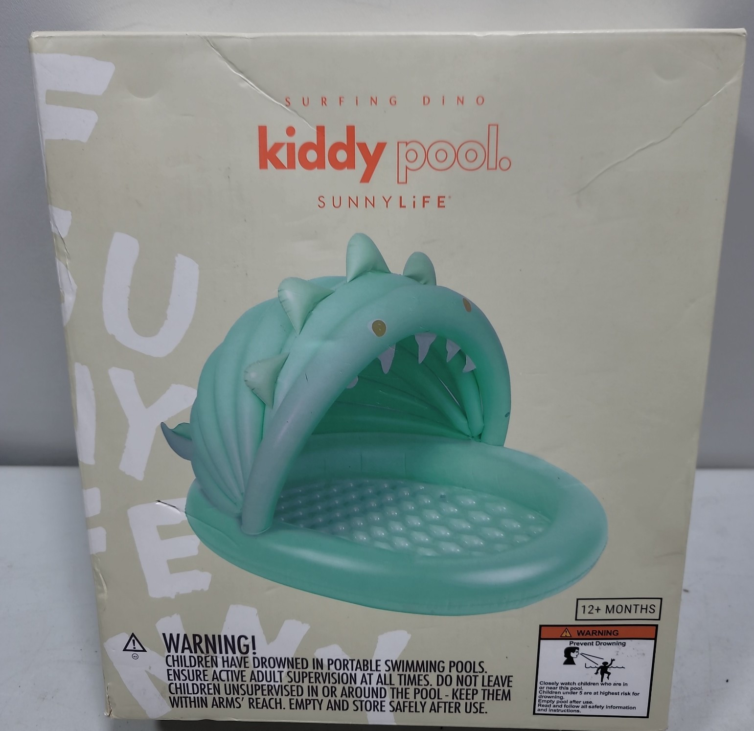 SunnyLife Kiddy Pool Surfing Dino – Inflatable Kids Pool – NEW
