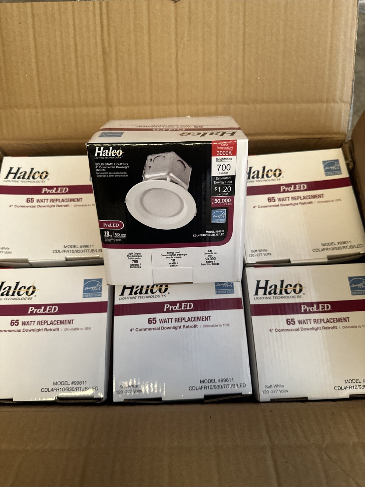 Halco 65-Watt Equivalent 10-Watt 4 In. Dimmable White Integrated LED