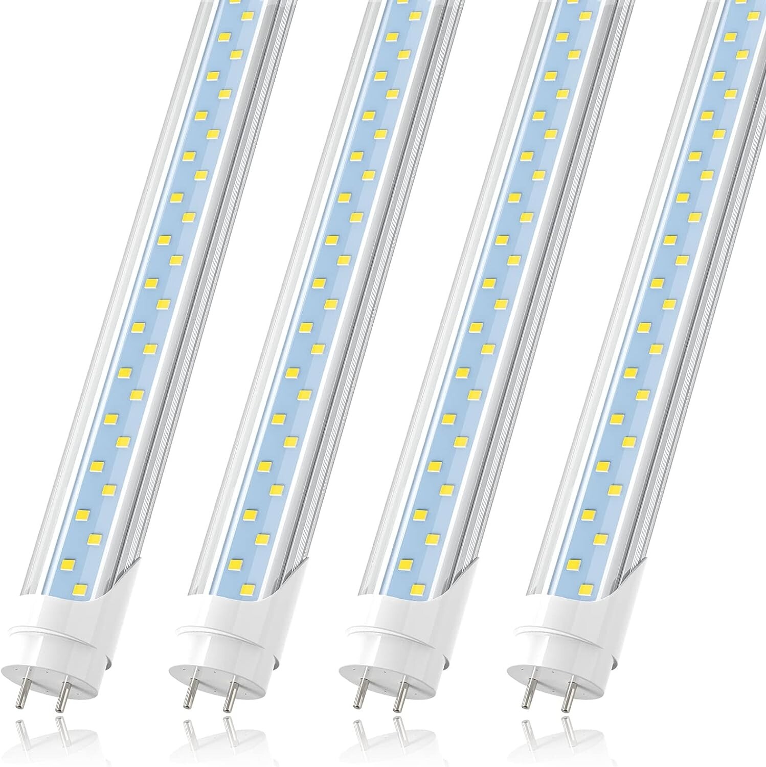 4 Pack T8 4FT T10 T12 Type B LED  Light Bulbs, 24W 3000LM 5000K Daylight White