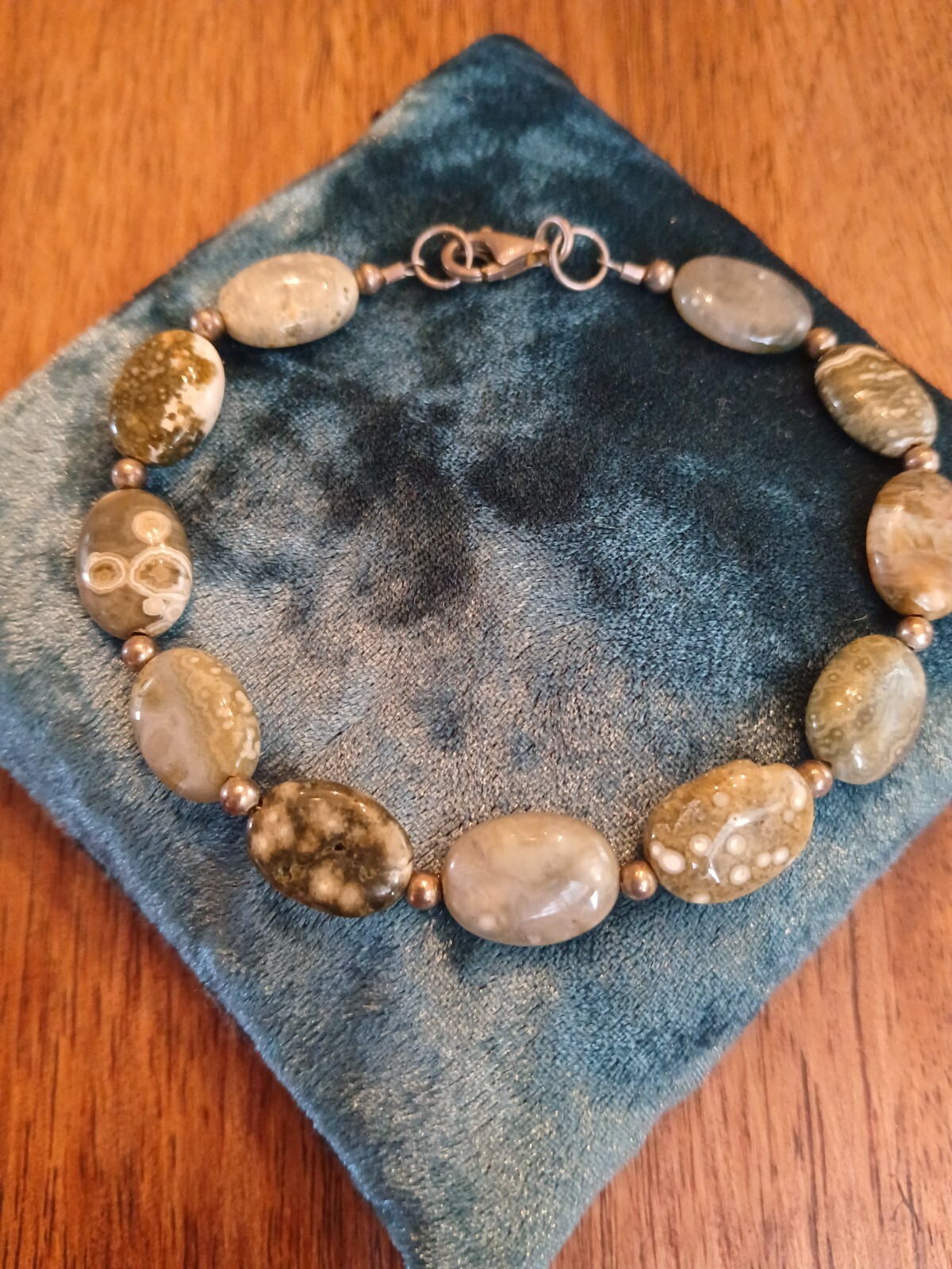 Green Ocean Jasper Beaded Bracelet