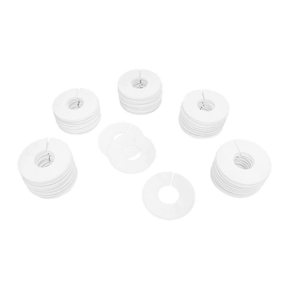 10 PC 3-1/2" Clothing Rack Blank Dividers Hangers White Plastic Round