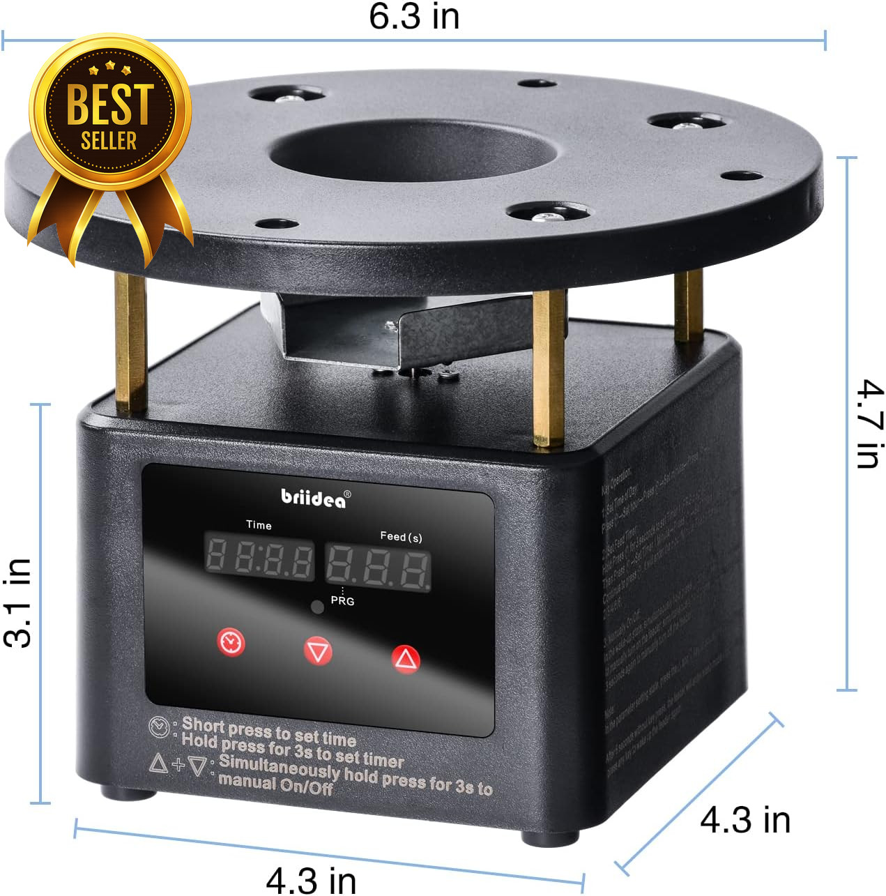 Deer Feeder Timer Kit All-in-One Programmable Digital Motor Spinner Plate Adjust