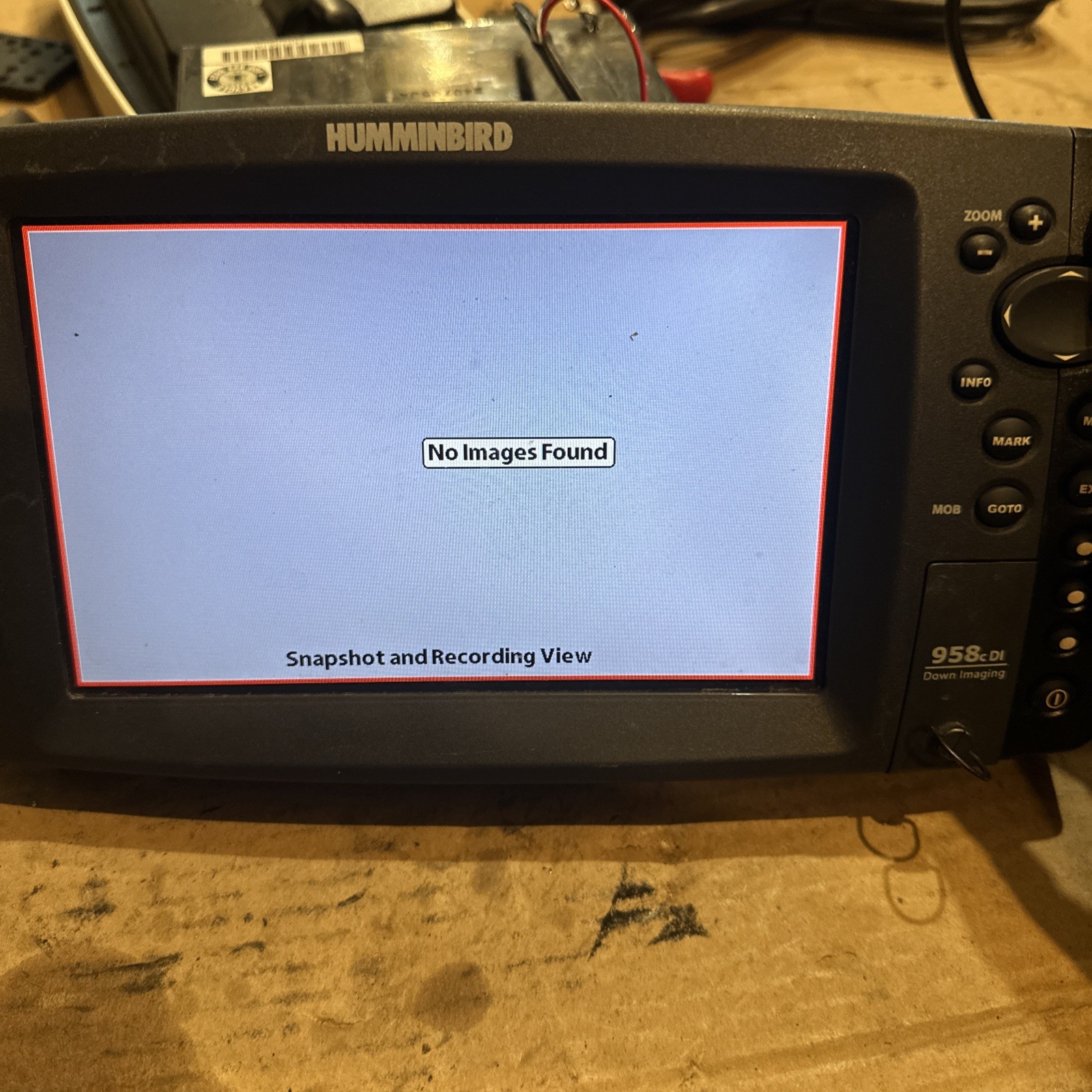 Humminbird 958c DI Head Unit Depthfinder Graph