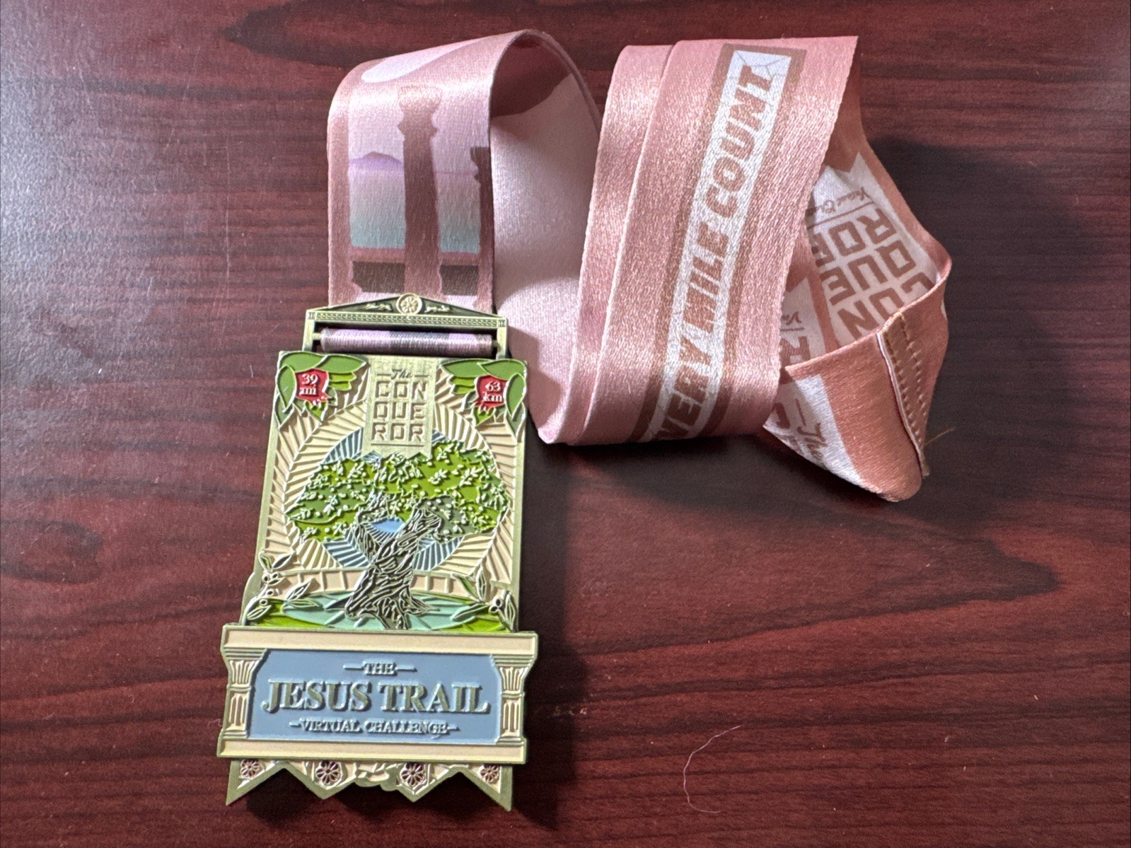 The Conqueror Virtual Challenge Jesus Trail Medal