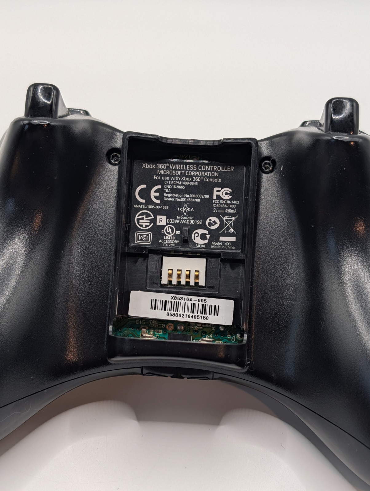Microsoft Xbox 360 Wireless Controller - Tested No Battery Cap