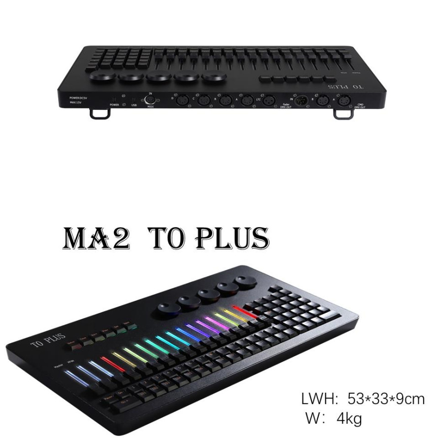T0 plus RGB LED backlight fader command wing controller dmx console M2 +bag