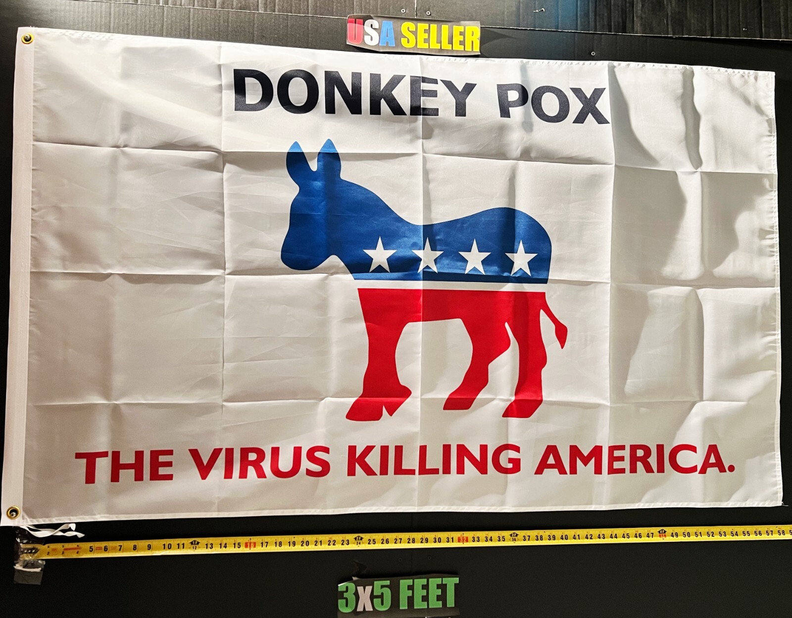 Donald Trump Flag FREE USA SHIP Donkey Pox W Save America Desantis USA Sign 3x5'