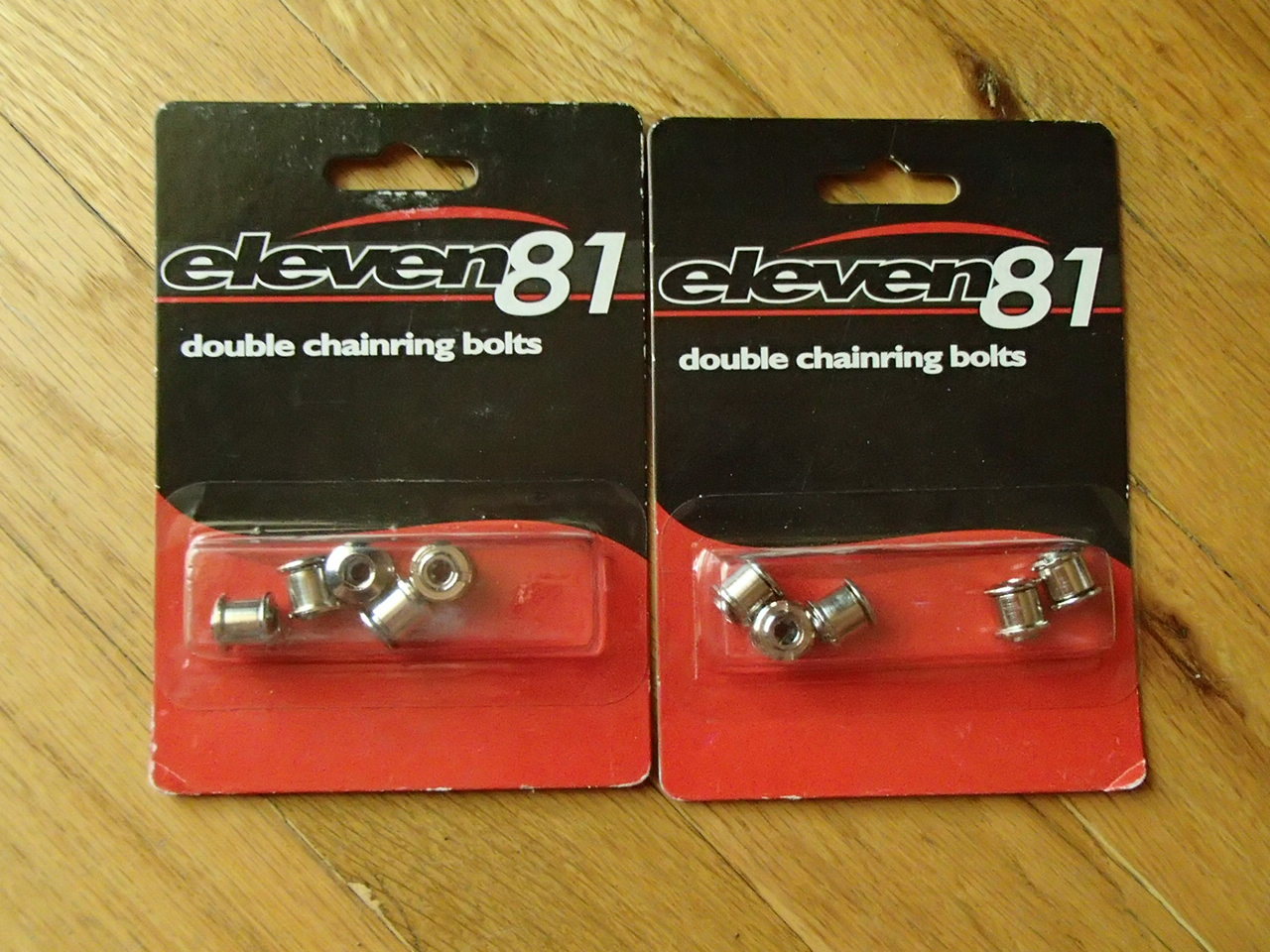 lot of 2 new packages ELEVEN81 double chainring steel bolts CRKP1040 M8 x 8.5mm