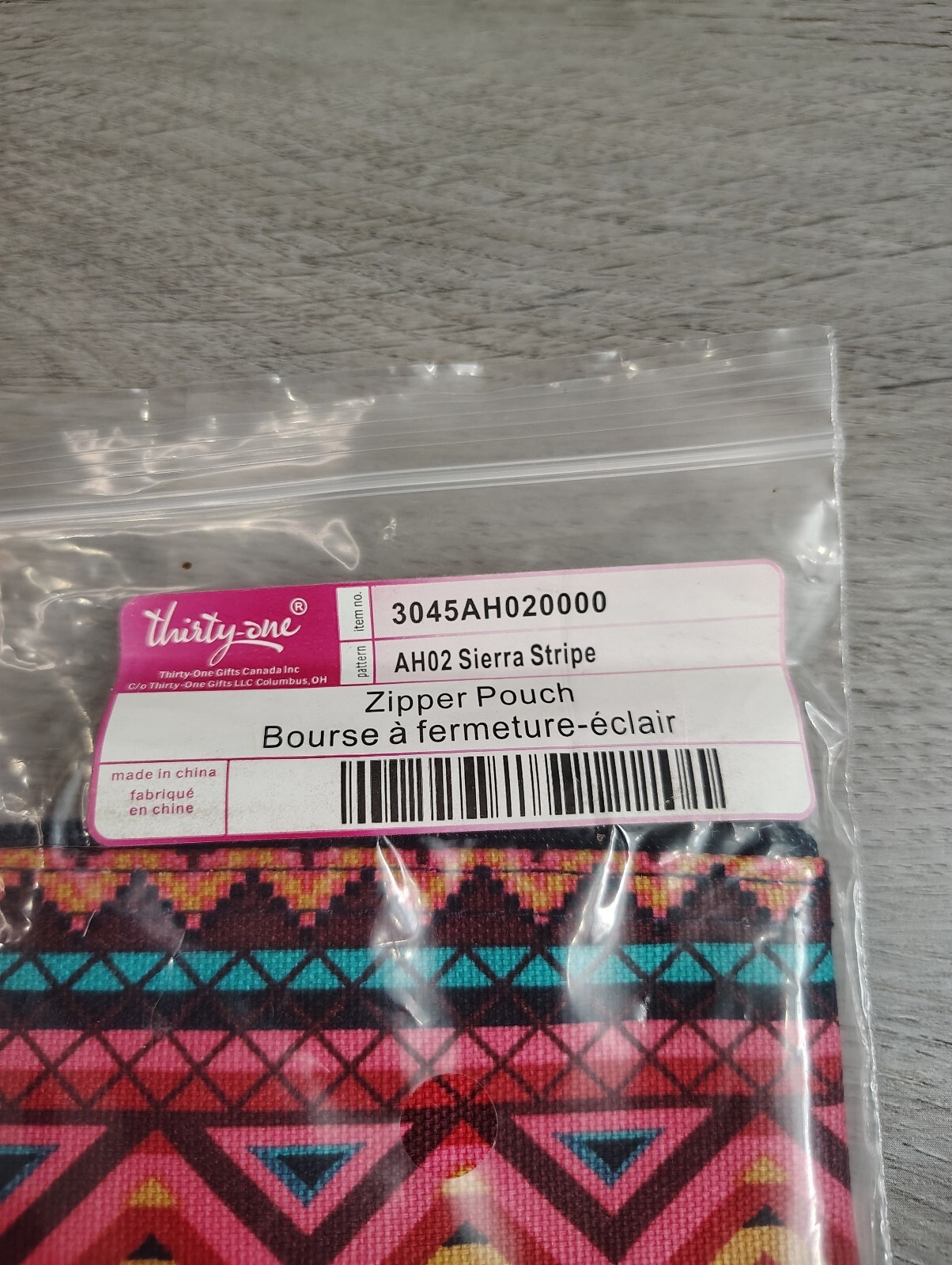 New thirty on zipper pouch