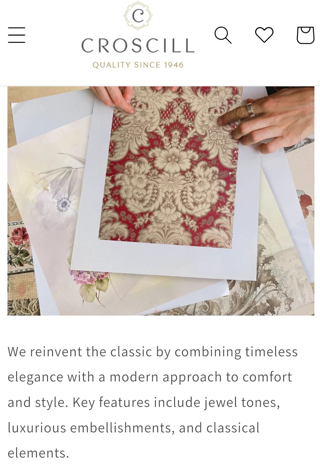Timeless Luxury Croscill Embroidiered Floral Pillow Padded Shams 32×26 Set of 2