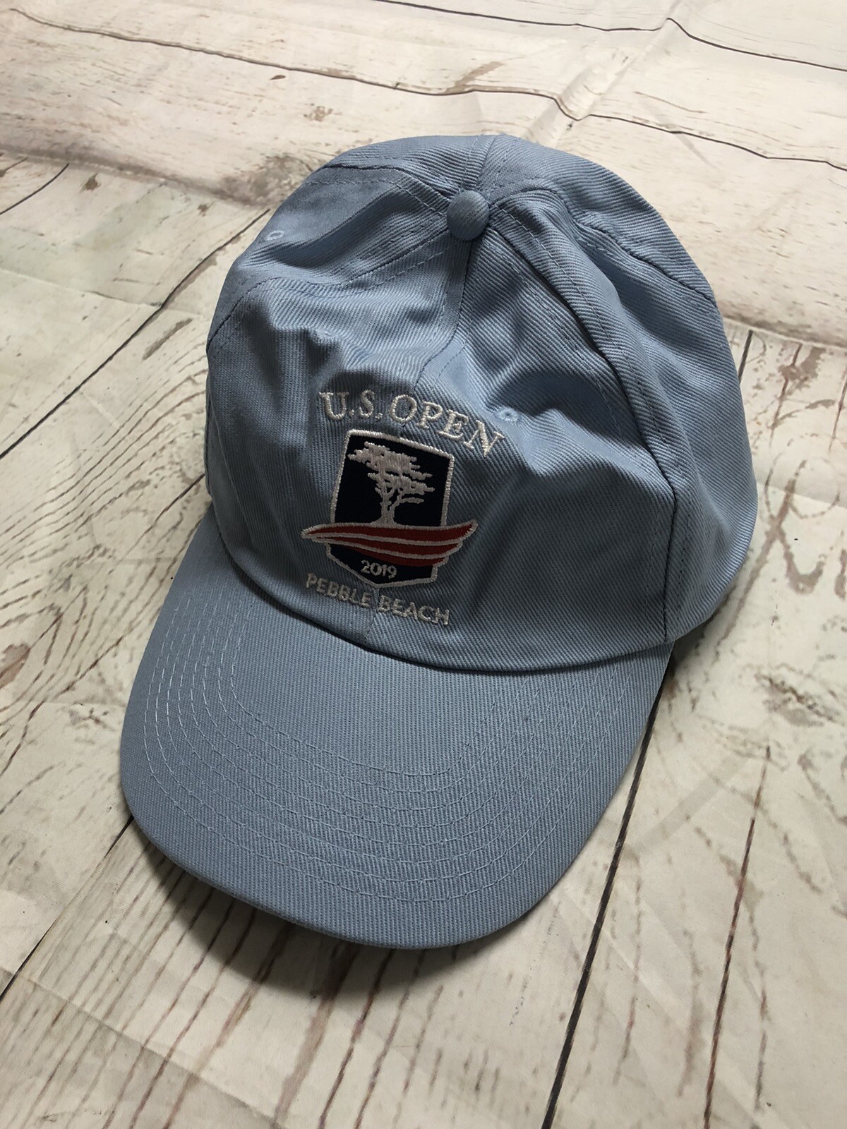 US Open Golf Pebble Beach 2019 Blue Adjustable Strapback Hat Cap USGA Member