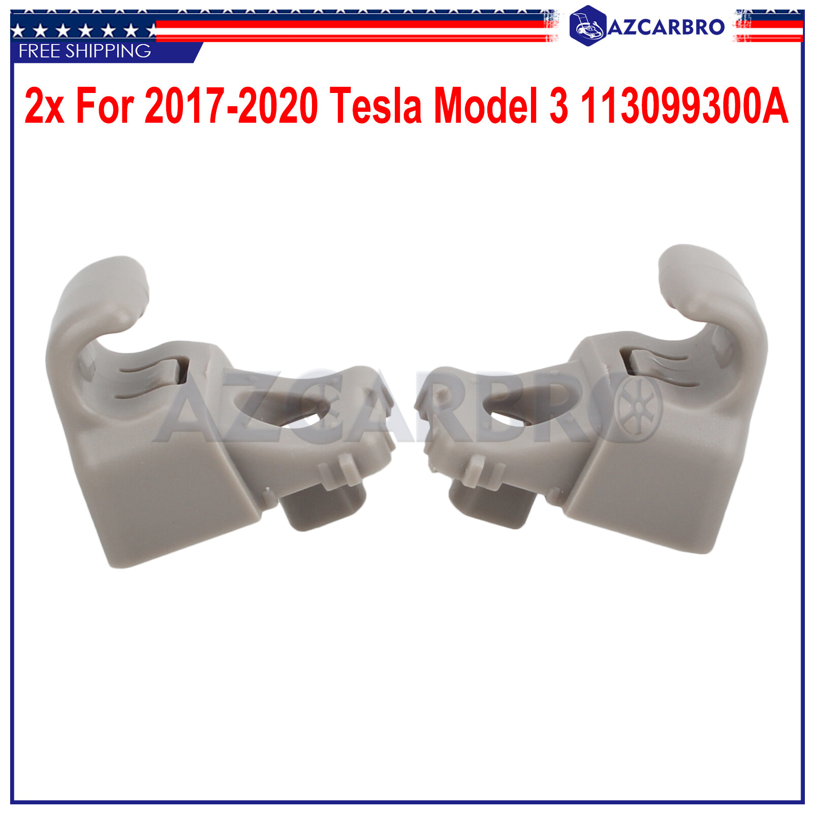 2X Sun Visor Replacement Clips Repair For 2017-2020 Tesla Model 3 Sun Visor Hook
