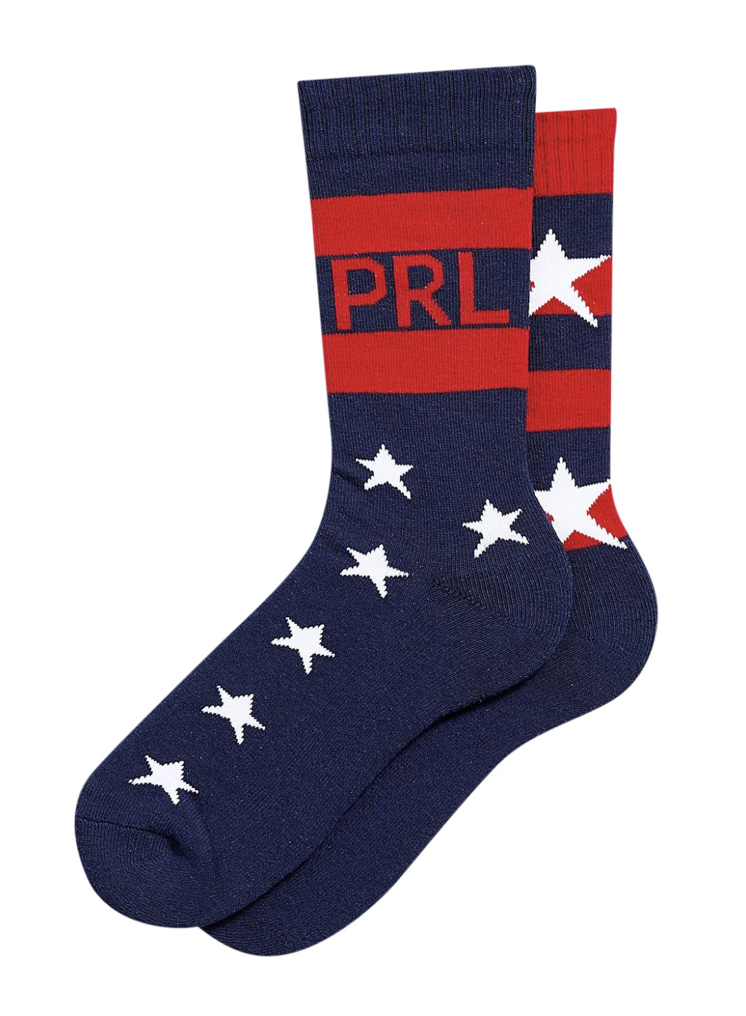Polo Ralph Lauren Mens Single PRL Team USA Flag Stars & Stripes Casual Crew Sock