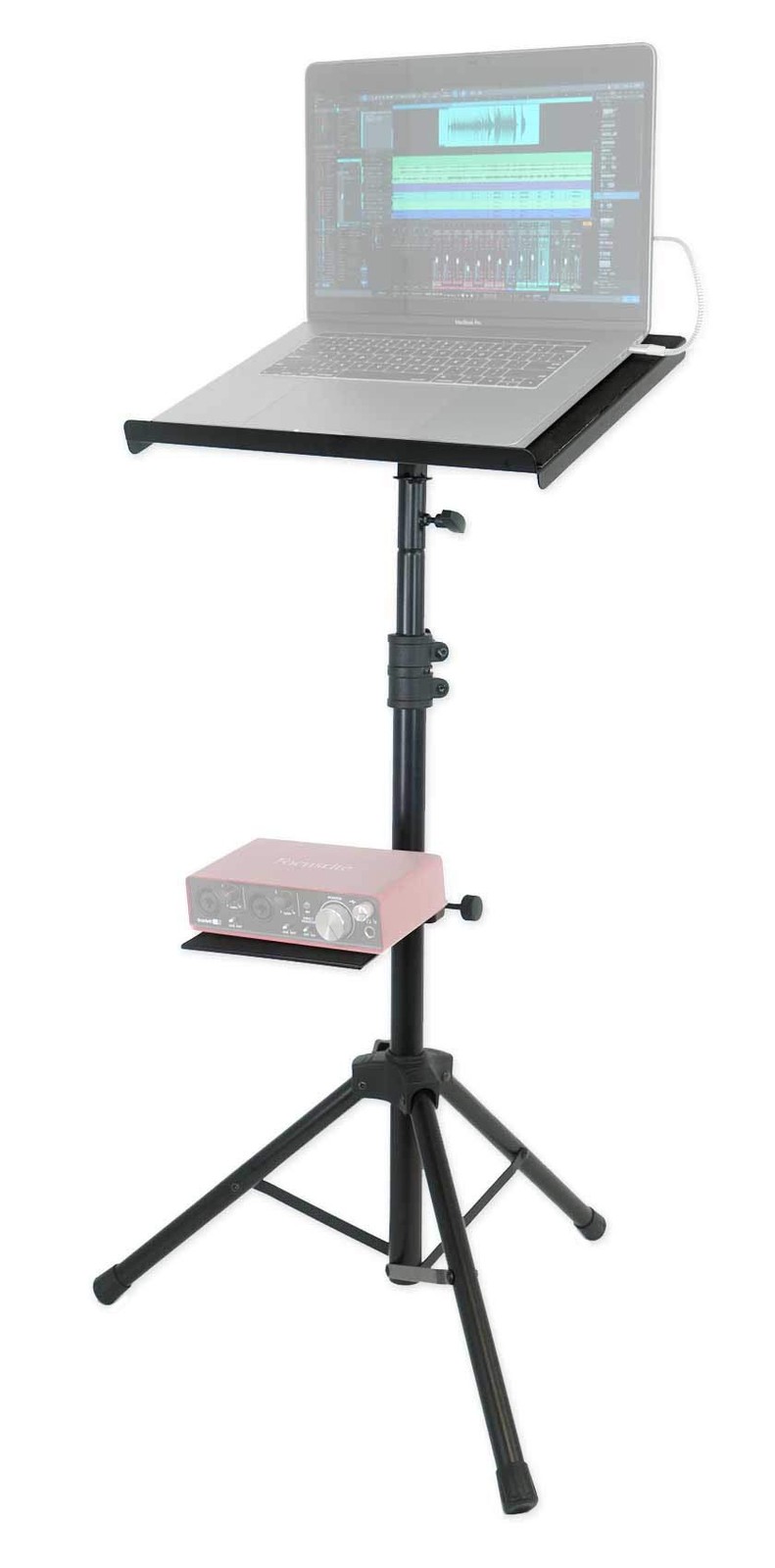 Rockville RLS68 Dual-Tray Laptop/Tablet Stand, 30-51" Adj. Height, Foldable