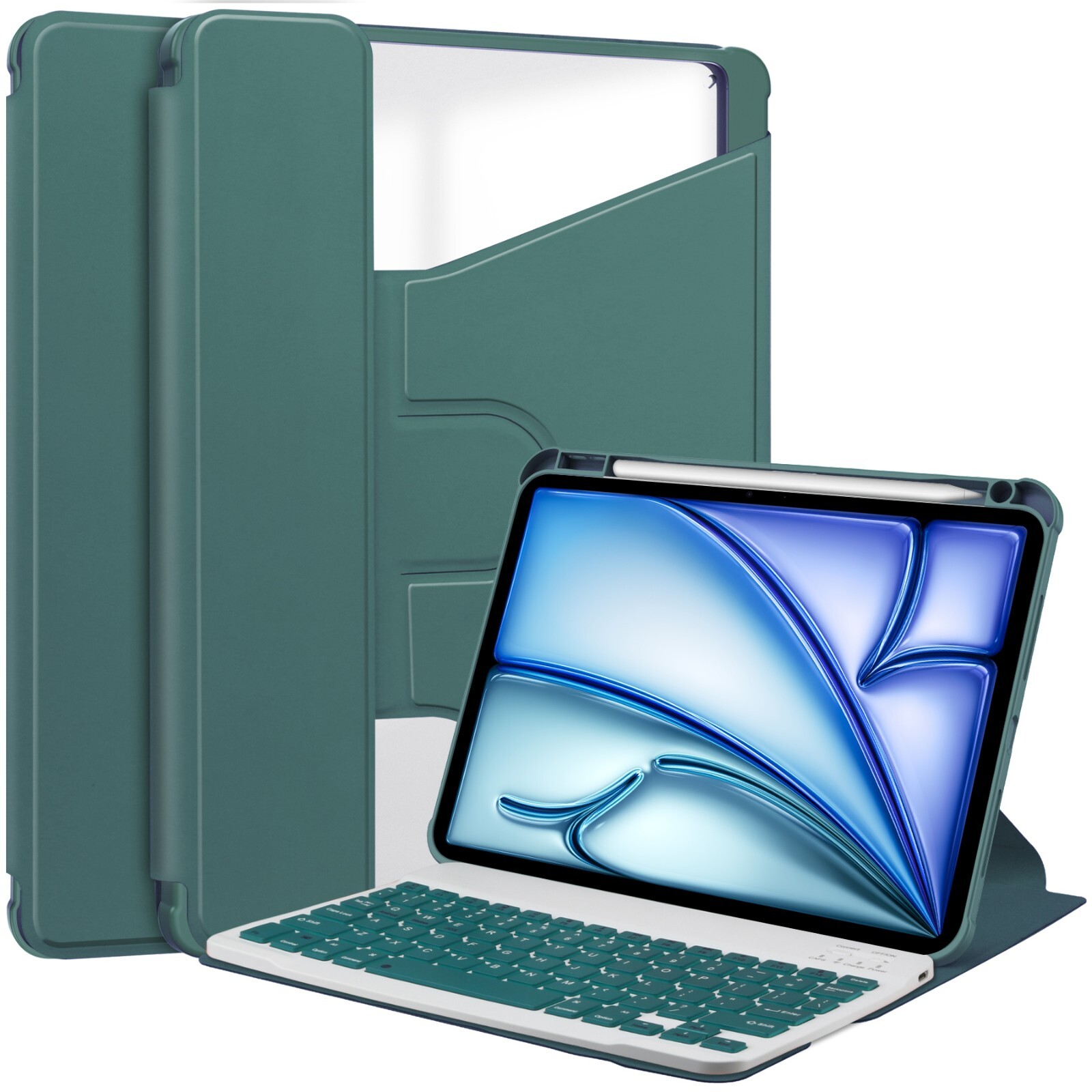iPad Air 13 2025 2024 13" case 360 rotary wireless keyboard shockproof cover
