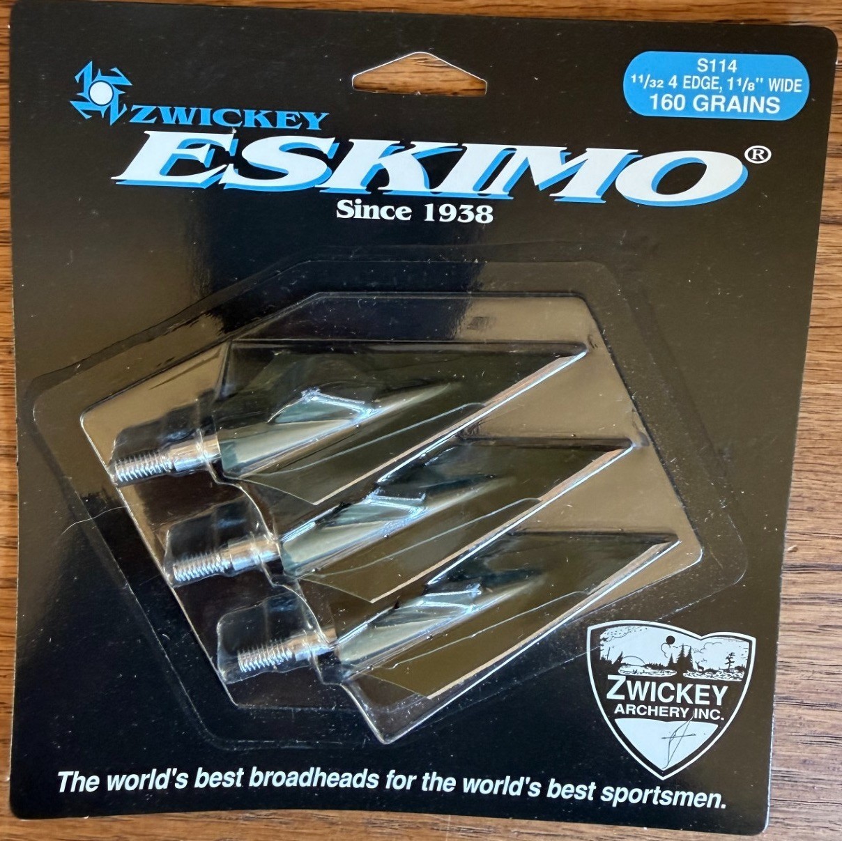 Zwickey Eskimo 4 Blade 11/32" 160 Grain Screw In Broadheads - 3 Pk
