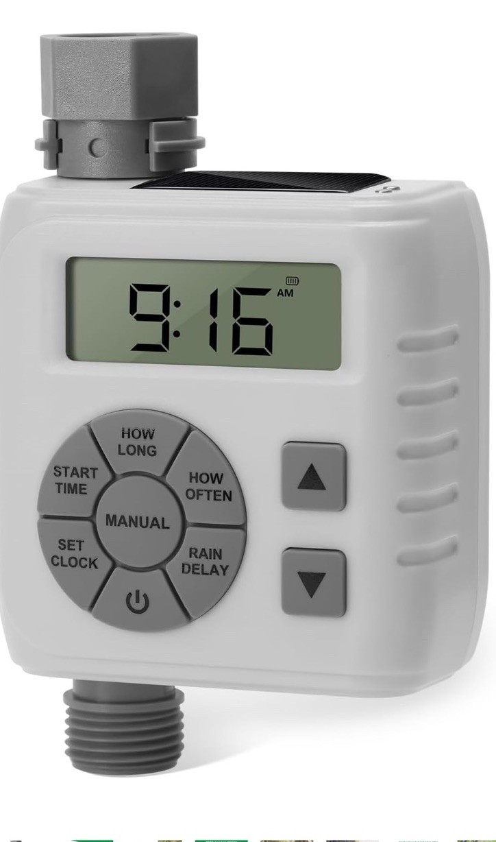 Zuomeng Sprinkler Timer Programmable Irrigation Water Timer Garden Hose Gray