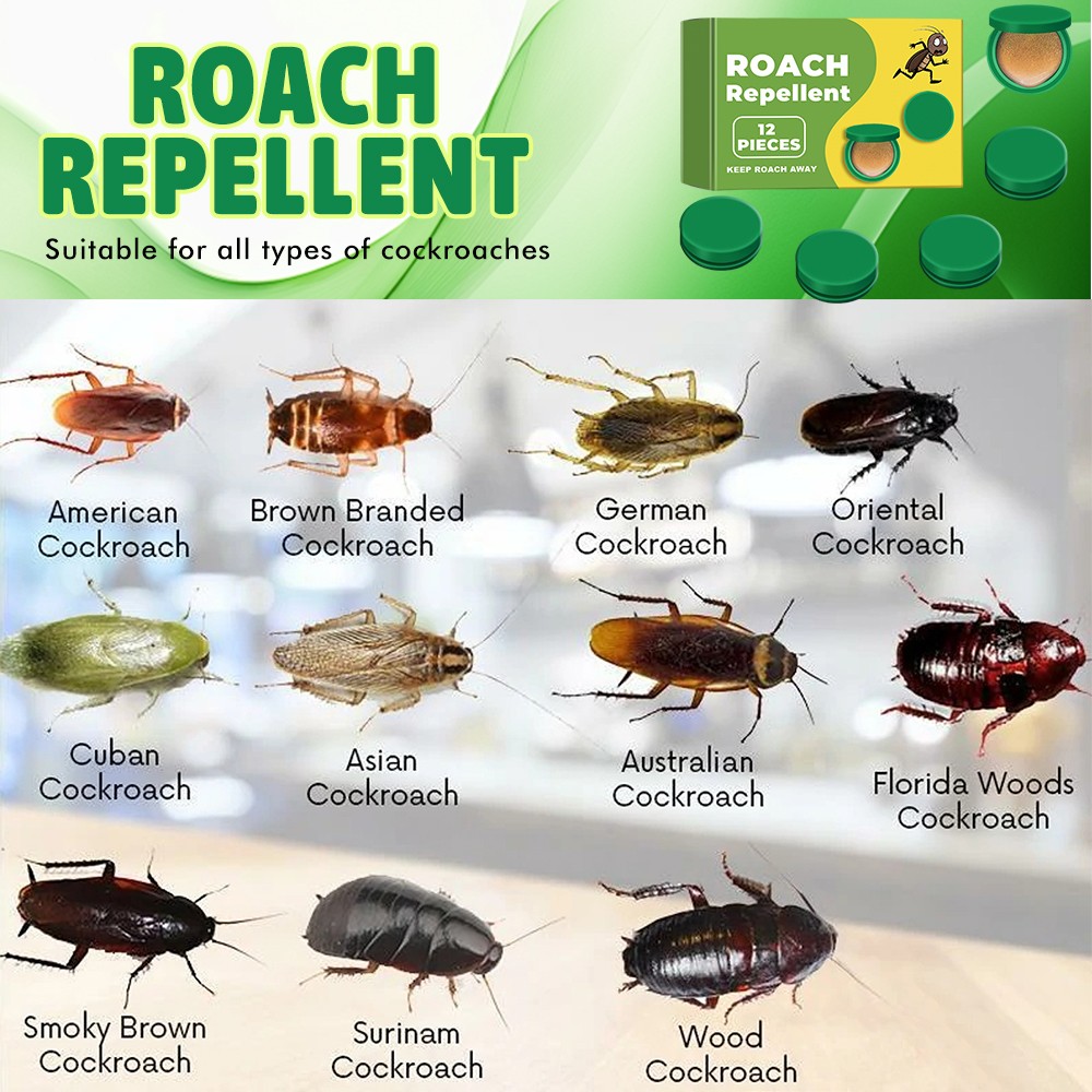 12 Pack Roach Killer, Roach Bait Powerful Cockroach Traps Infestation Control