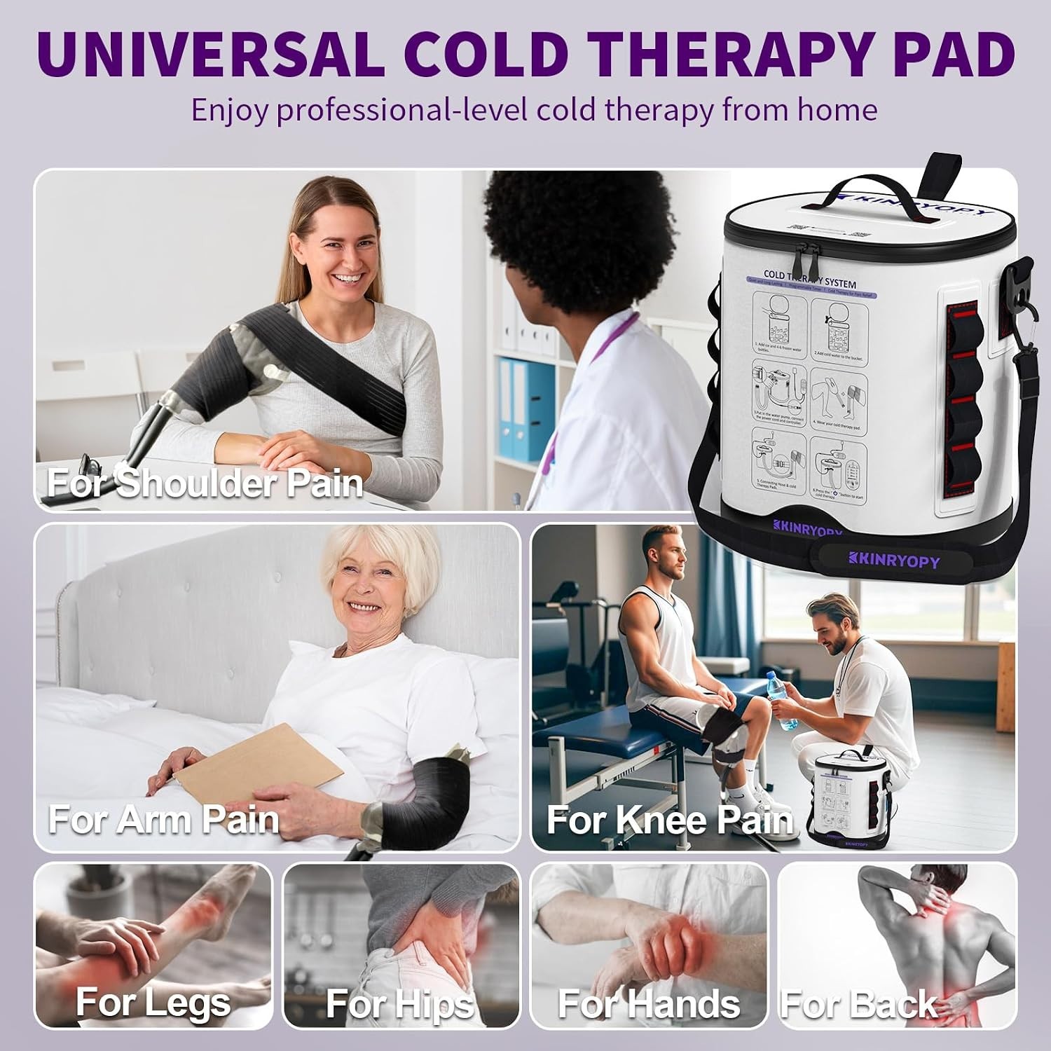 Cold Therapy Machine Programmable Timer Portable Ice Machine Knee After Surgey
