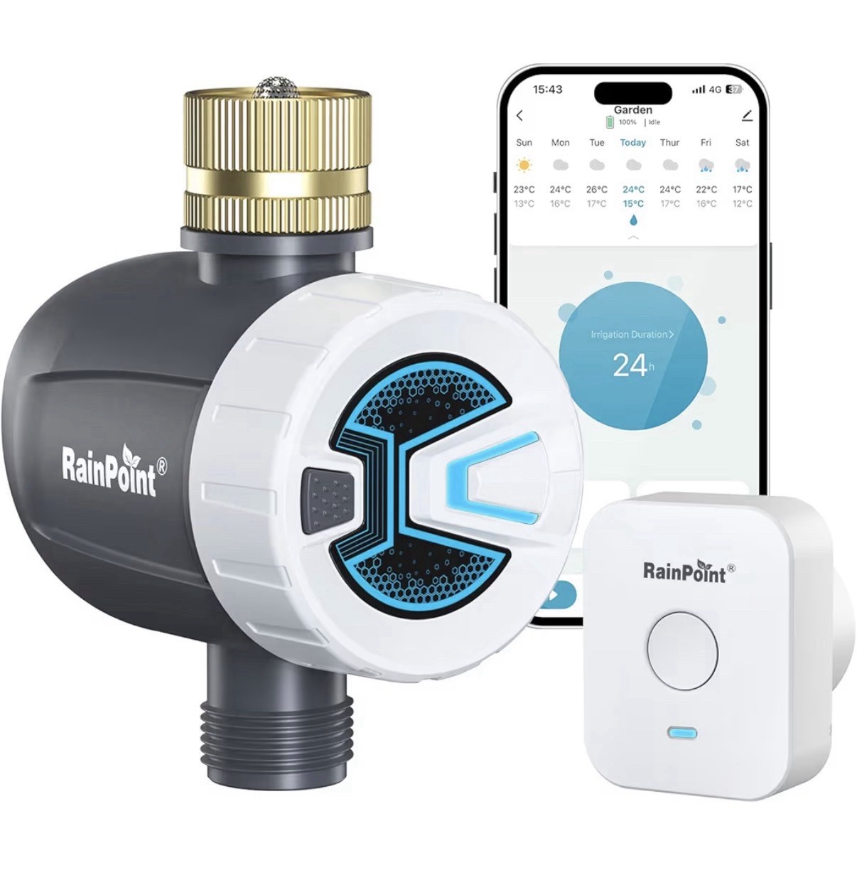 RAINPOINT WiFi Water Timer, Sprinkler Timer for Garden Hose, Smart Automatic
