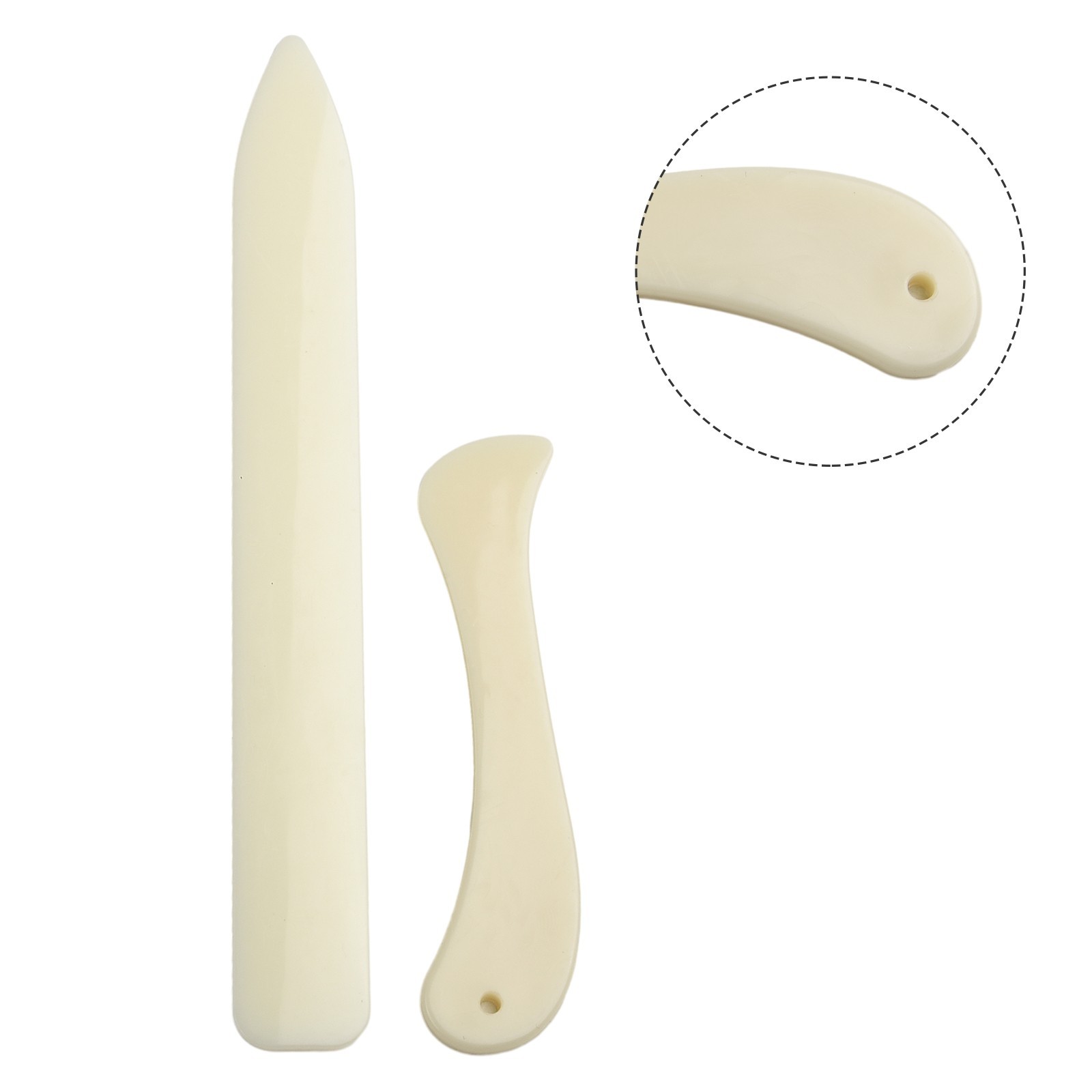 2pcs/Set Bone Folder Craft Tools Pastic Open Leather Folding Creasing Paper New