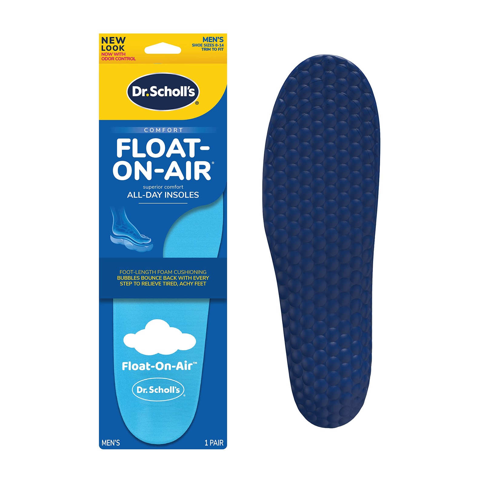 Float-On-Air Comfort Insoles, Men, 1 Pair, Full Length