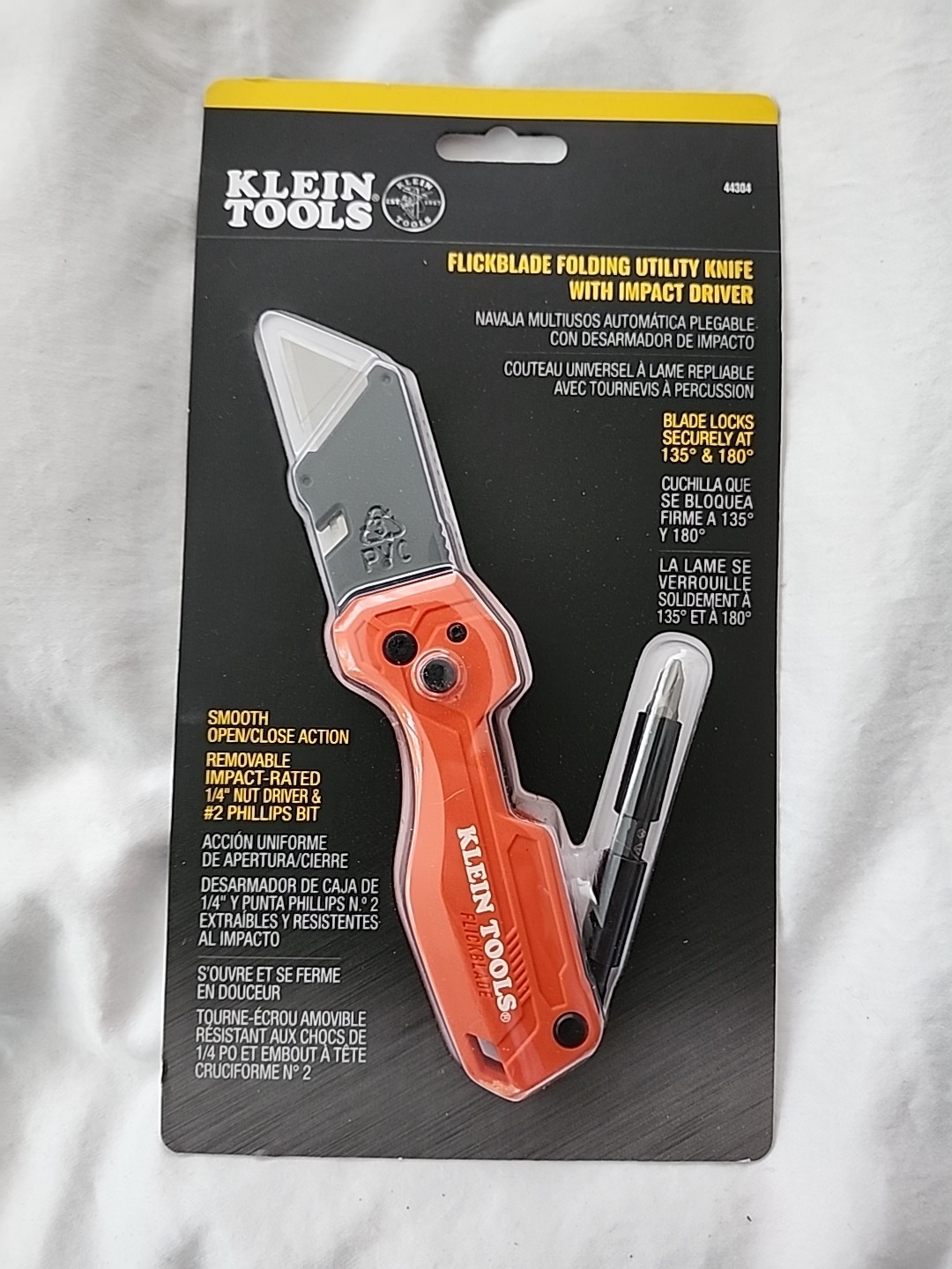 Klein Tools 44304 Folding Utility Knife With Driver New (D5)