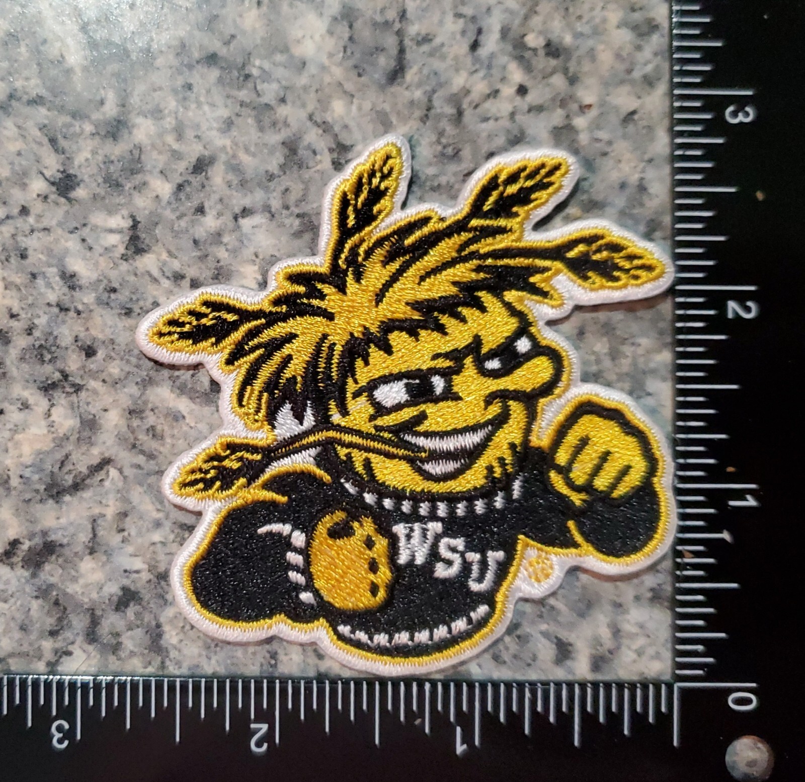 Witchita State Shockers Vintage Logo Patch. Embroidered. Iron On. 3"x2.5"