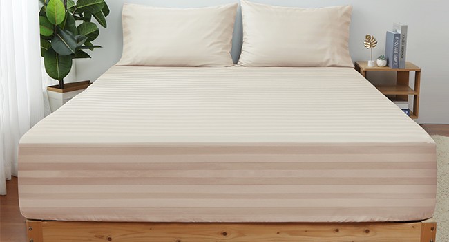 2-Pack Pure Cotton Fitted Sheet King Size, 600 Thread Count 16" Deep Pocket