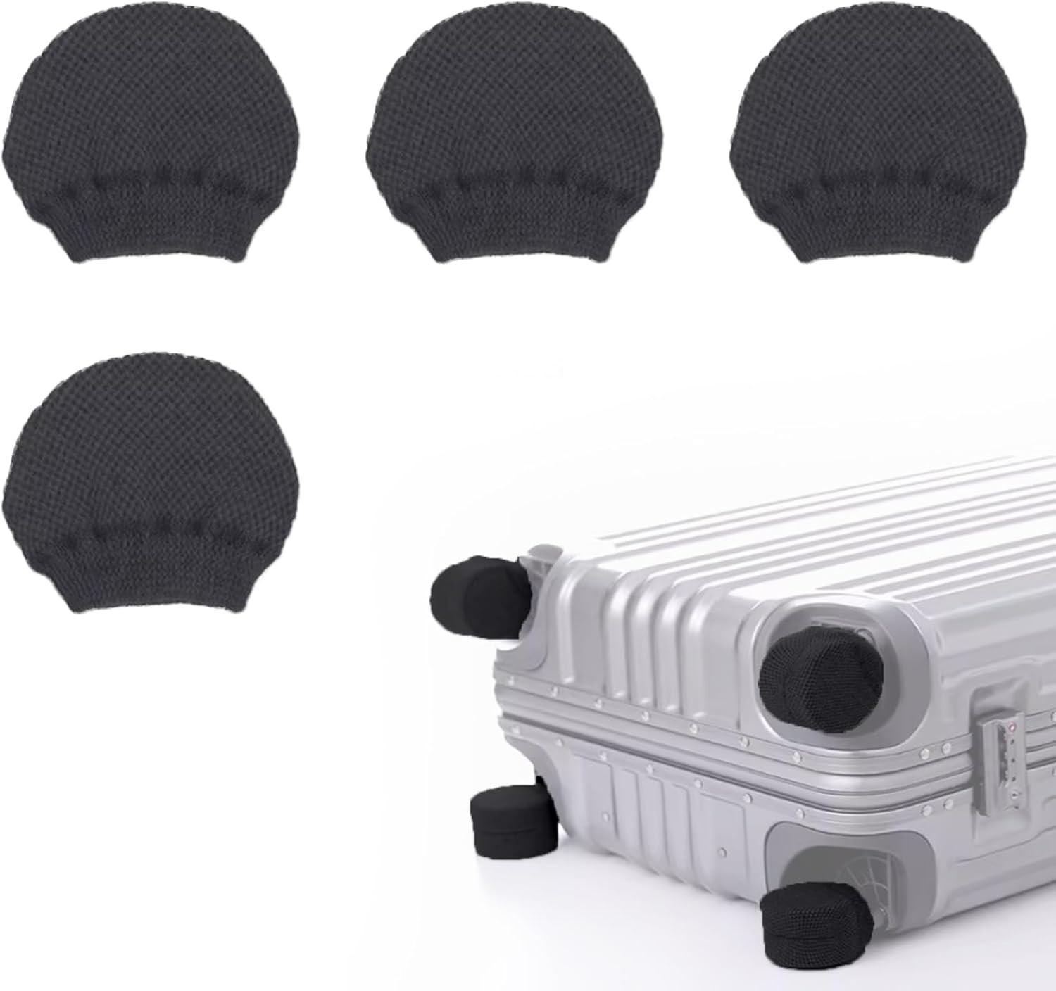 Luggage Suitcase Wheel Cover Socks - Noise-Reducing & Anti-Scratch Protectors fo