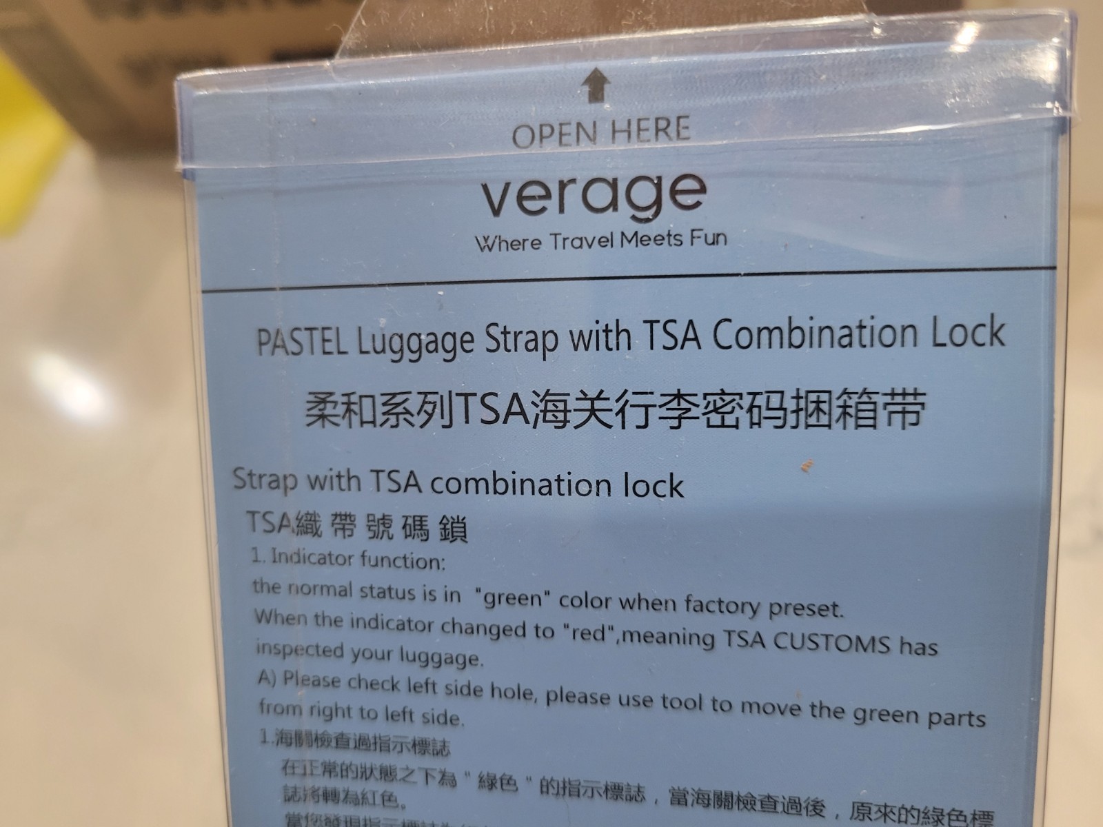 Verage Strength Travel Belt Luggage Strap With TSA Combination Lock Strap Me!