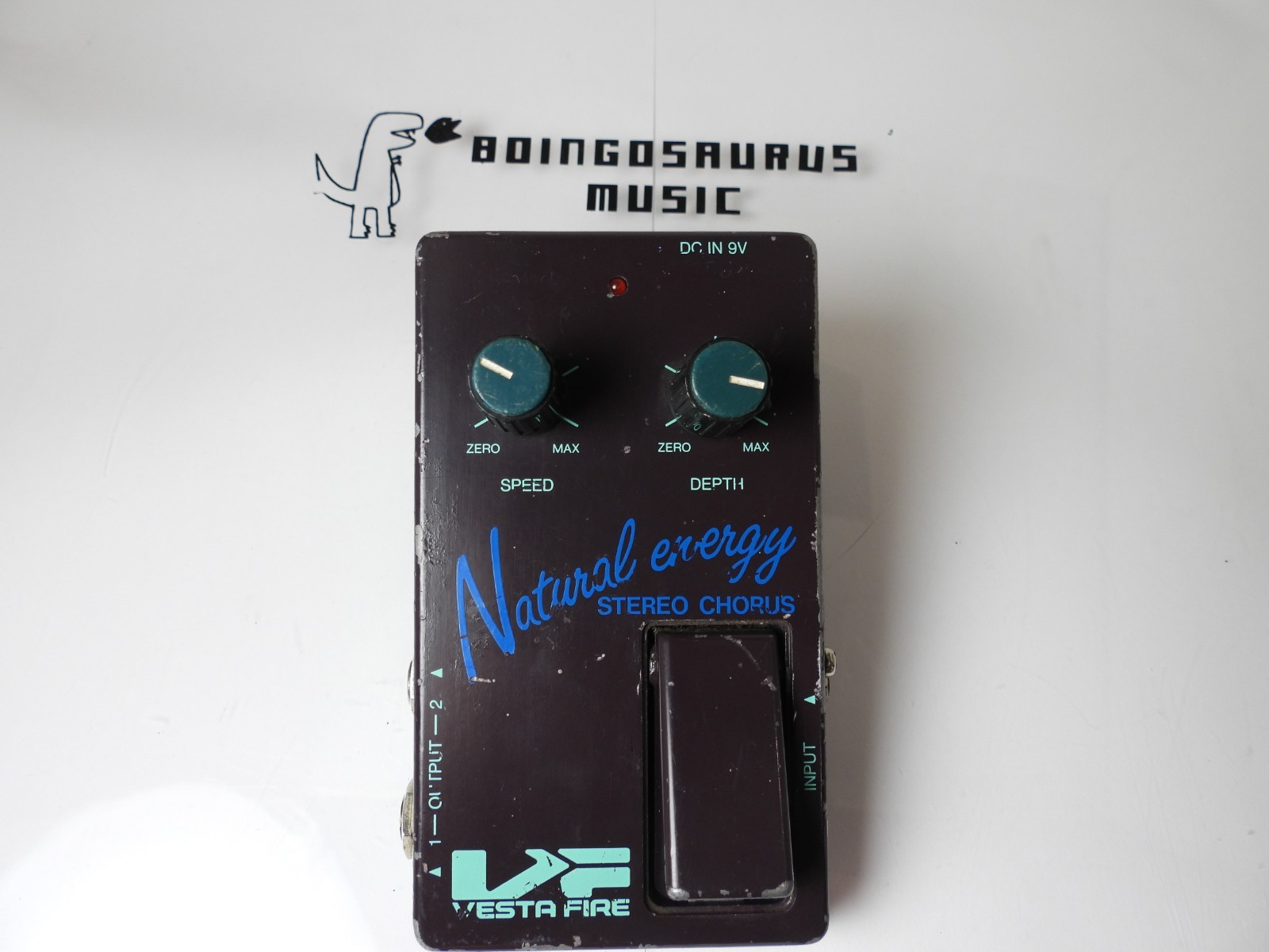 Vintage Vesta Fire NATURAL ENERGY Stereo Chorus Effects Pedal Free USA Shipping