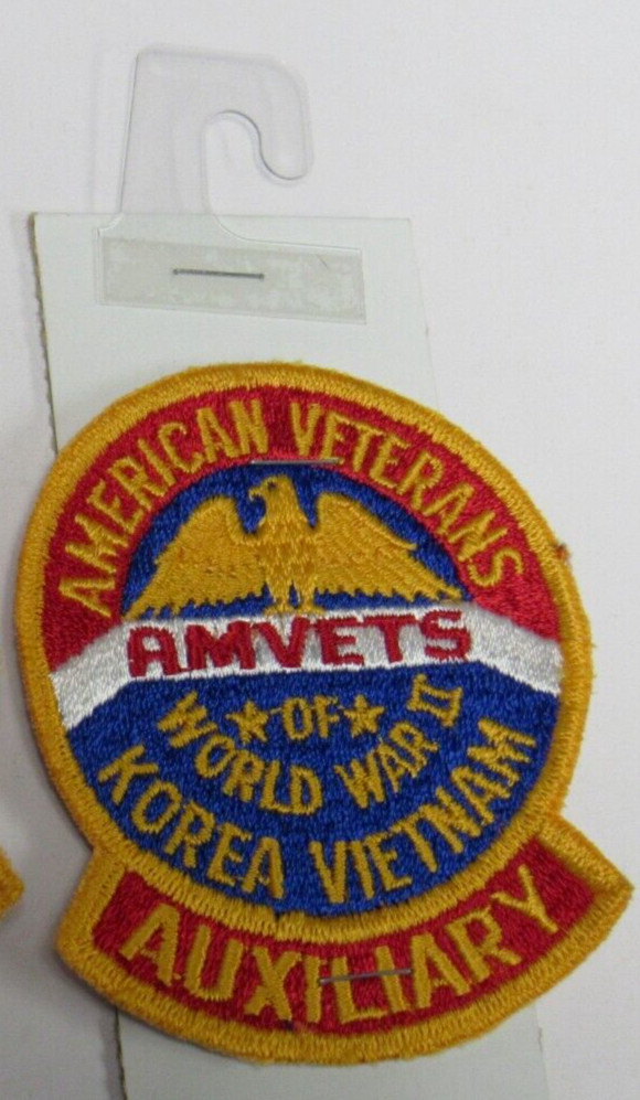 Vintage American Veterans AMVETS of World War II Auxiliary 3" Patch