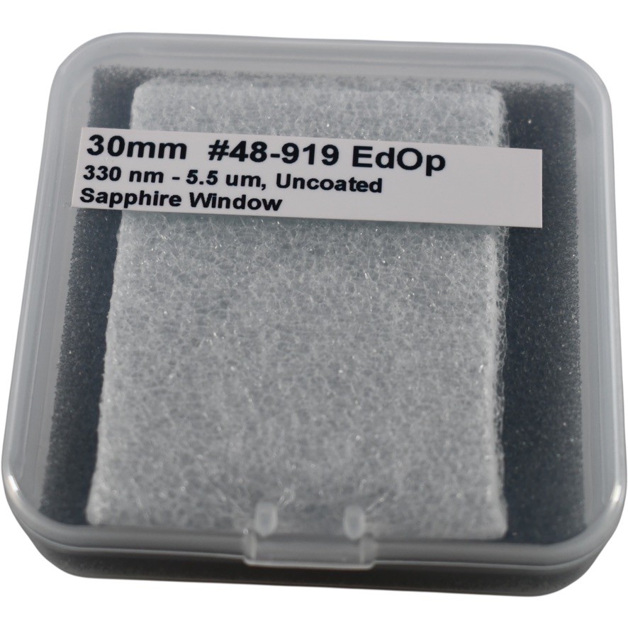 NEW Edmund Optics 48-919 Uncoated Sapphire Precision Window 30mm Dia 1mm Thick