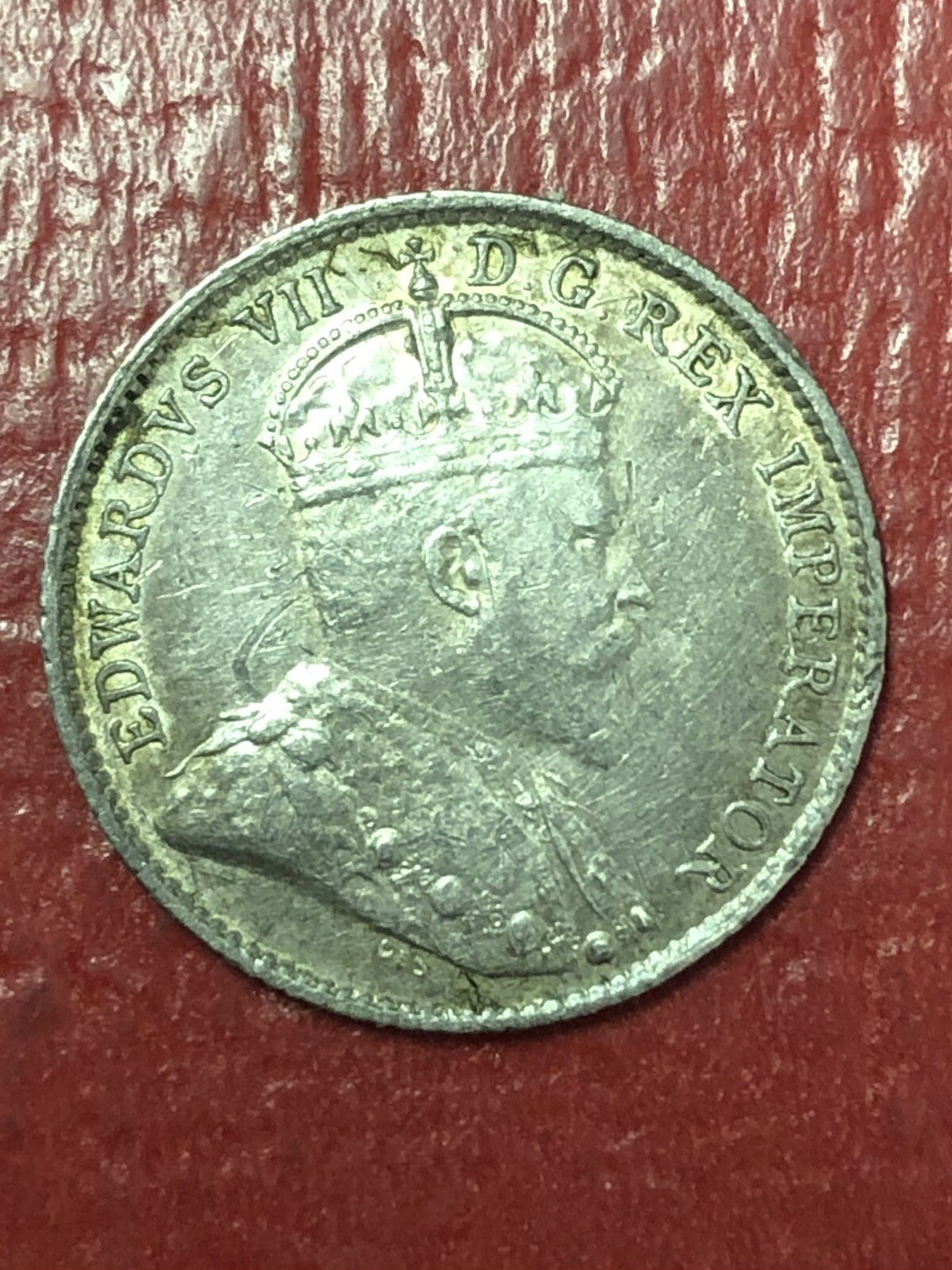 1910 Canada 5 Cent Silver Piece Pointed Holly Leaves Please Check Our Inventory