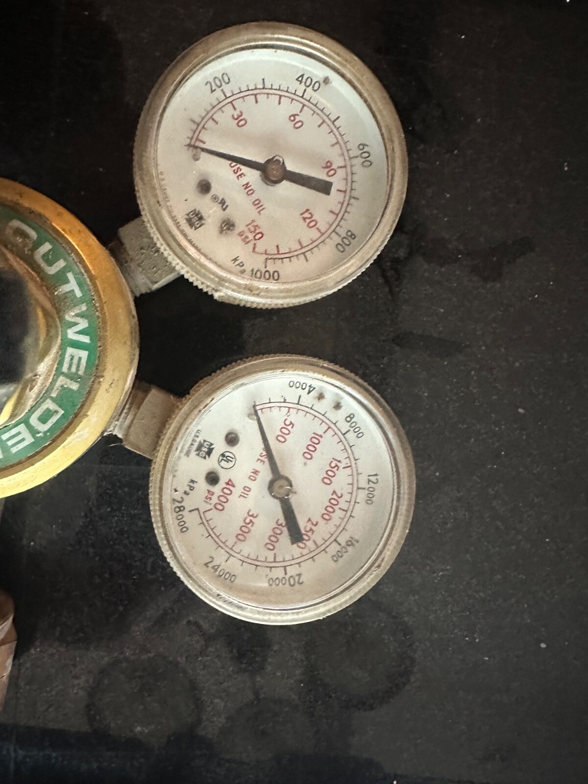 Harris Oxygen Cutting Torch With Two Gauges
