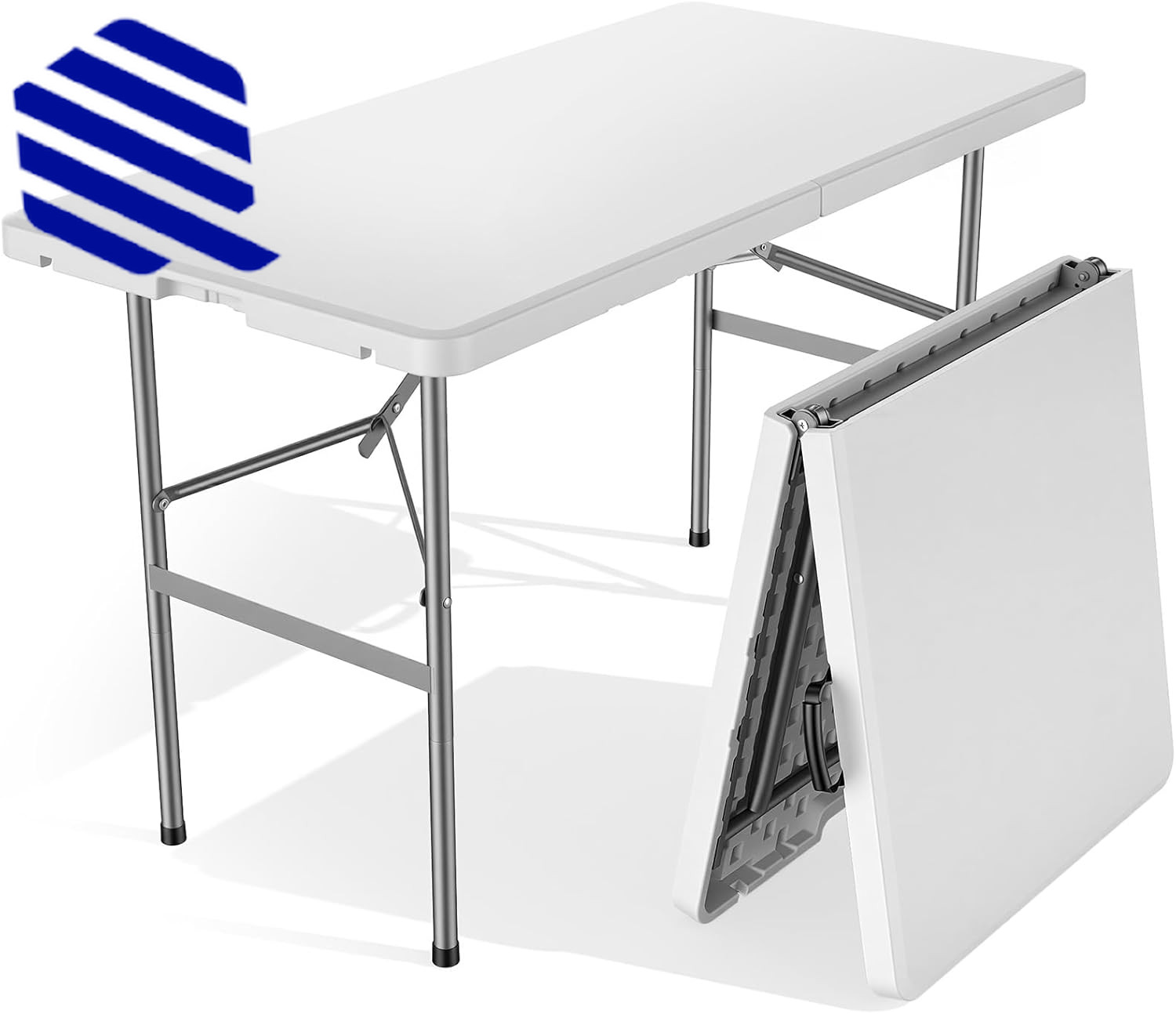 4ft Folding Picnic Table Easy to Fold for Camping Picnic Dining Party Table