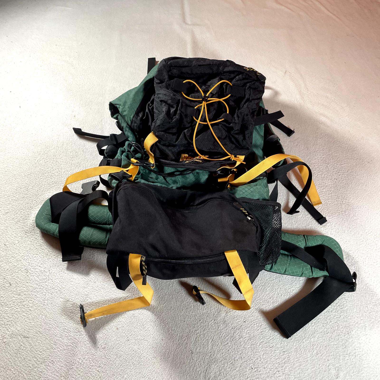 Rokk Hiking Backpack Outdoor Trail Guide Camp Fish Hunt Distressed Inside