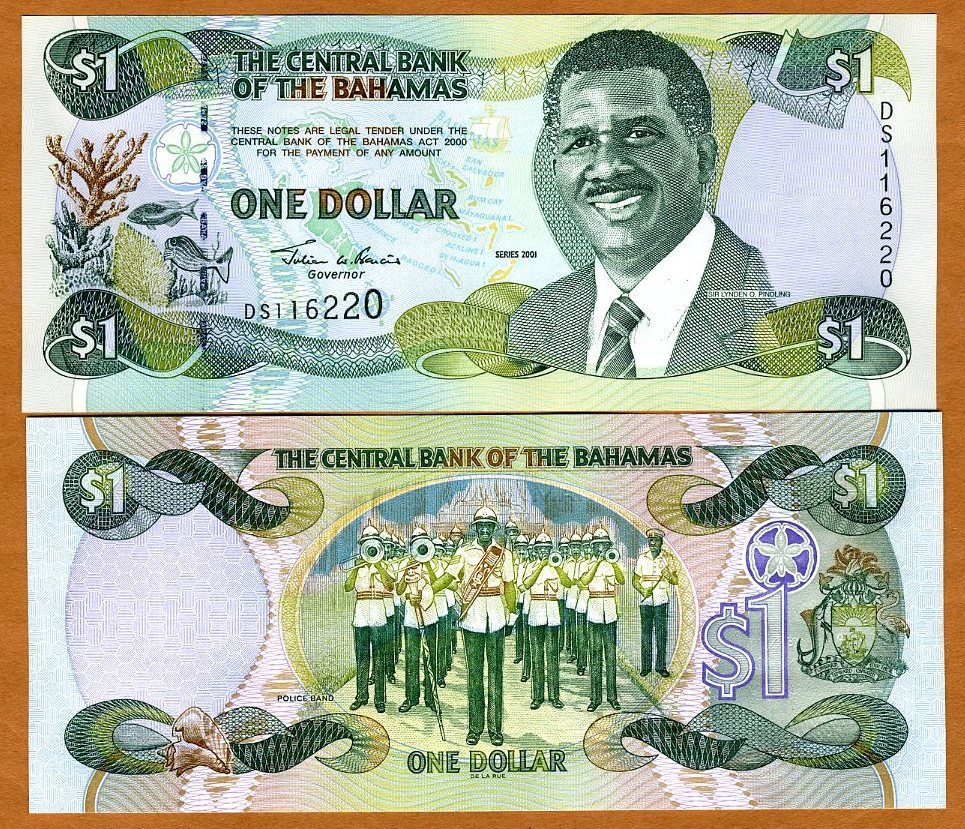 Bahamas, 1 dollar, 2001, P-69, UNC