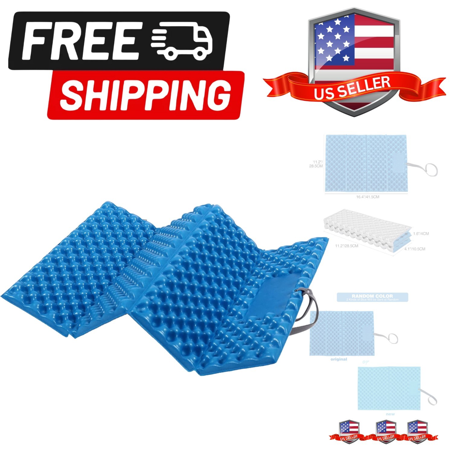 Ultralight Foam Backpacking Sit Pad, Foldable Waterproof Z Hiking Sitting Pad...