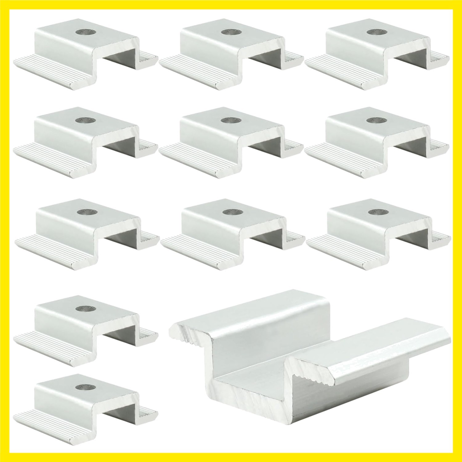 12 Pack Solar Panel Mid Clamp, 1.06 Inch Solar Panel Mounting Bracket Aluminu...