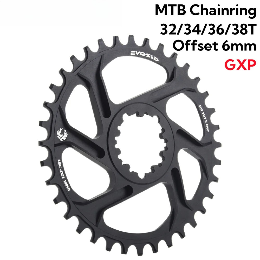 MTB Mountain Bike Chainring 3-nail Offset 6mm Chainwheel 32/34/36/38T  for SRAM