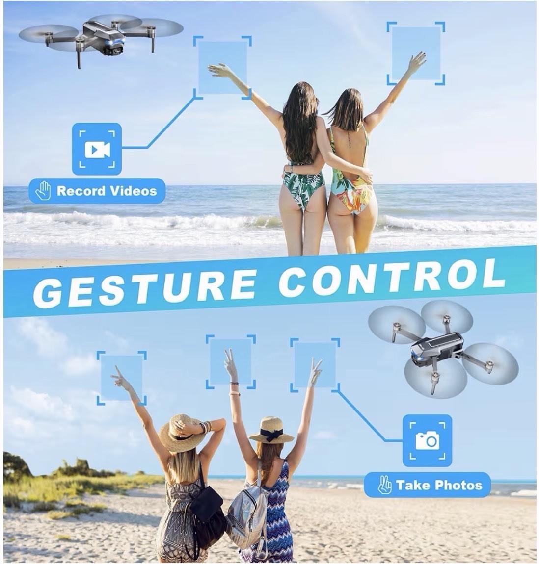 NEW HK22 Foldable GPS Drone with 4K Camera Brushless Motor