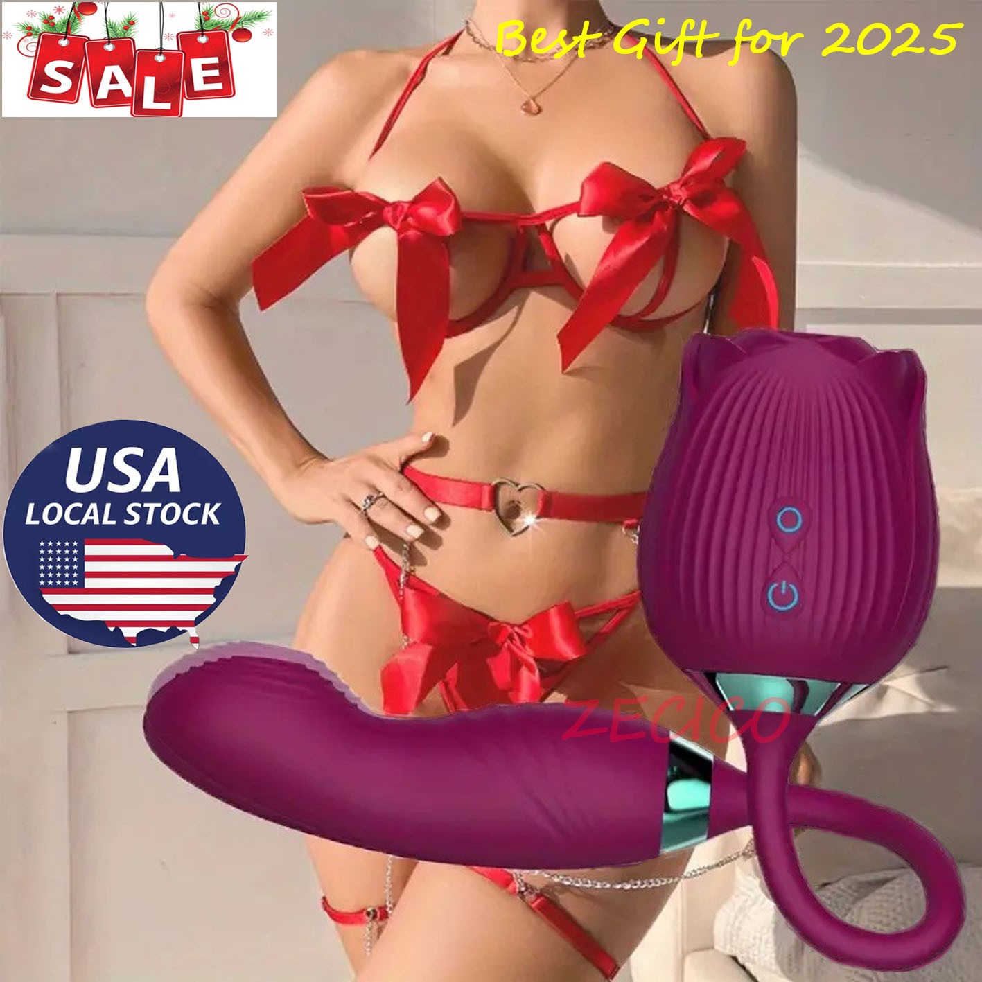 10-speed Rose Vibrator G-spot Dildo Clitoral Sucking For Women Sex Toys Silicone