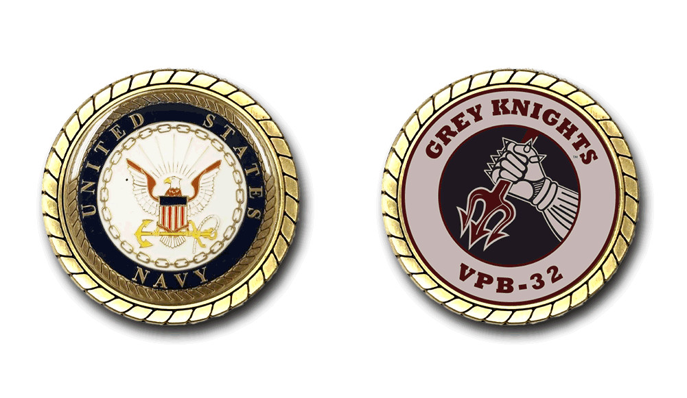 VPB-32 Grey Knights US Navy Squadron Challenge Coin Officially Licensed