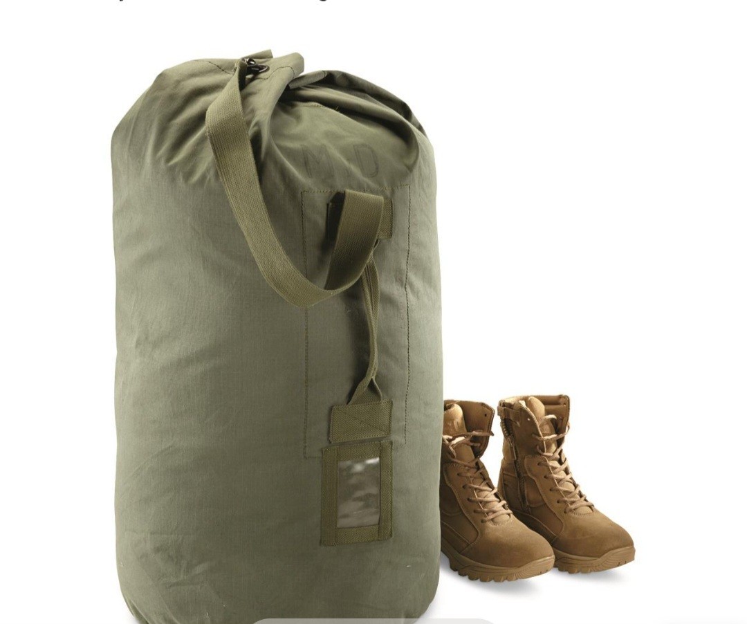 Dutch Army Duffel Bag Large Nylon Pack OD Green Deployment Duffel Bag Lock+lock