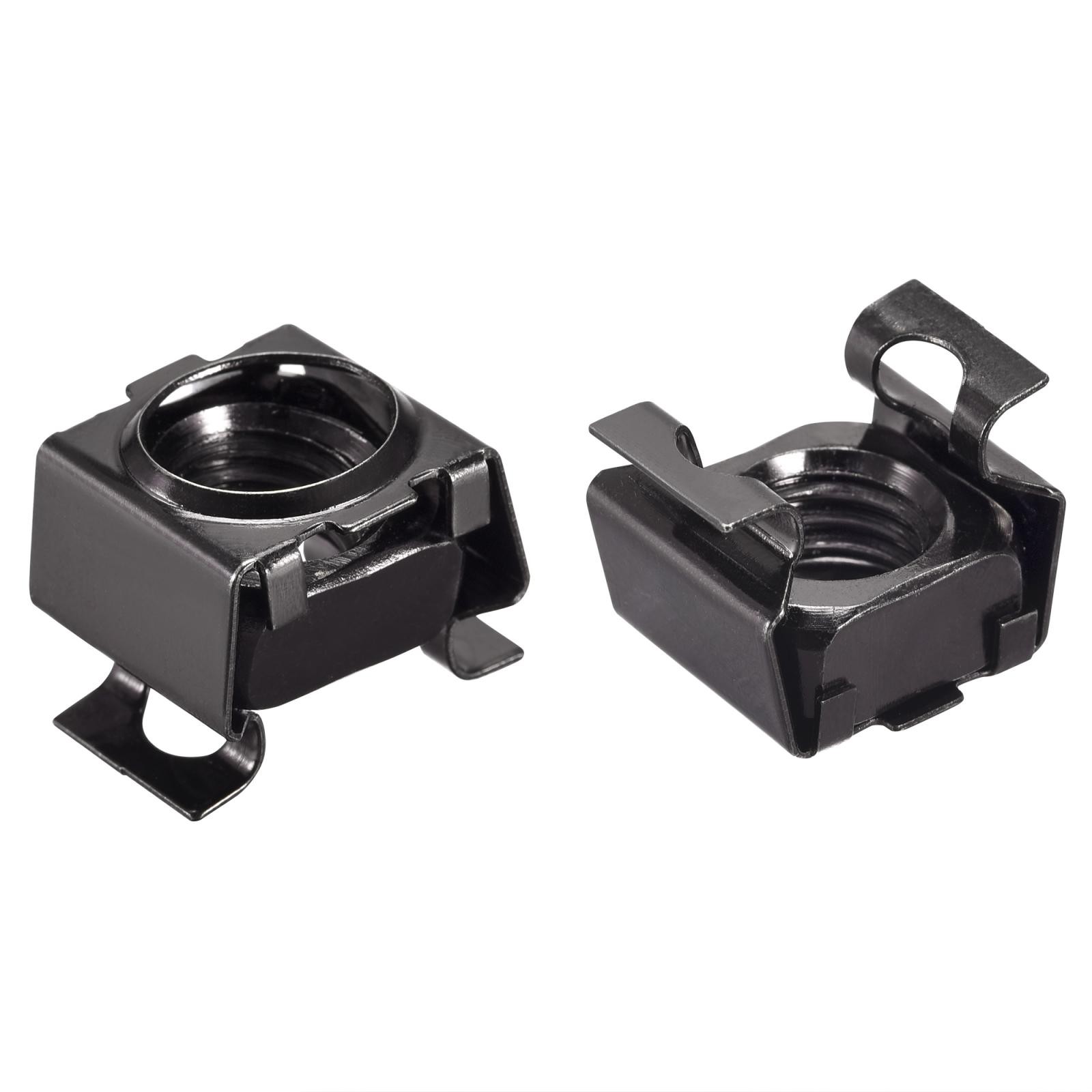 Snap-in Cage Nuts,M12 x 1.75mm Carbon Steel Nut for Server Shelve Cabinet 10pcs