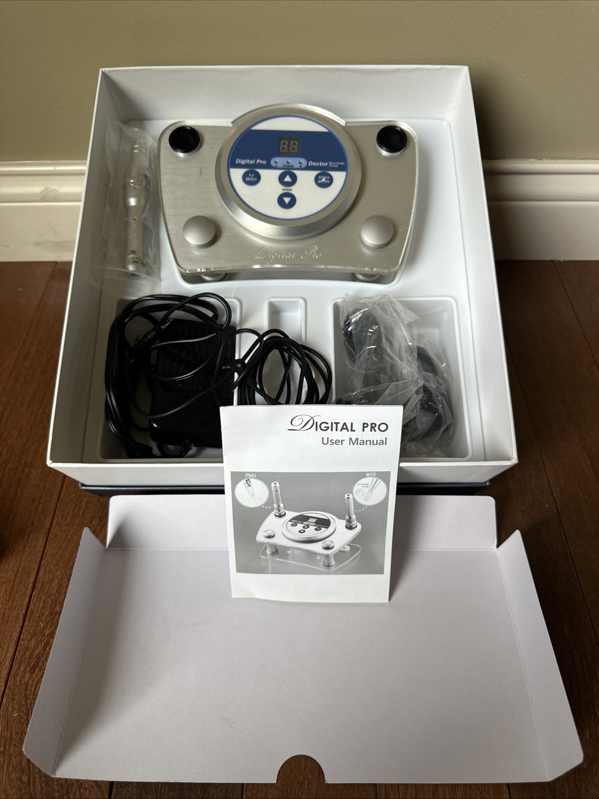 Bomtech Digital Pop Permanent Makeup PMU Machine w/ Foot Pedal, Power Supply