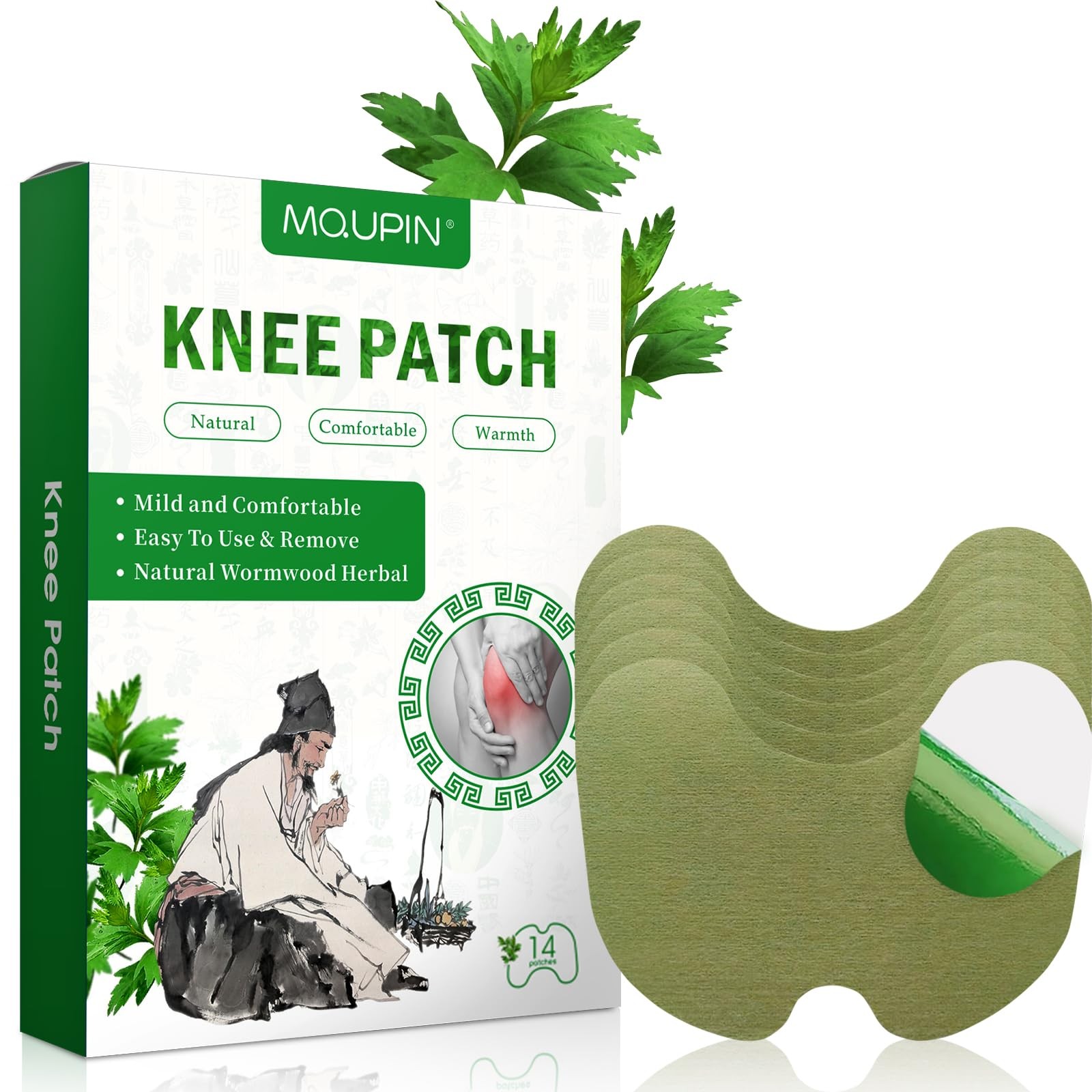14 Pcs Knee Patches Natural Knee Patch For Bone On Bone For Back Neck Shoulder W