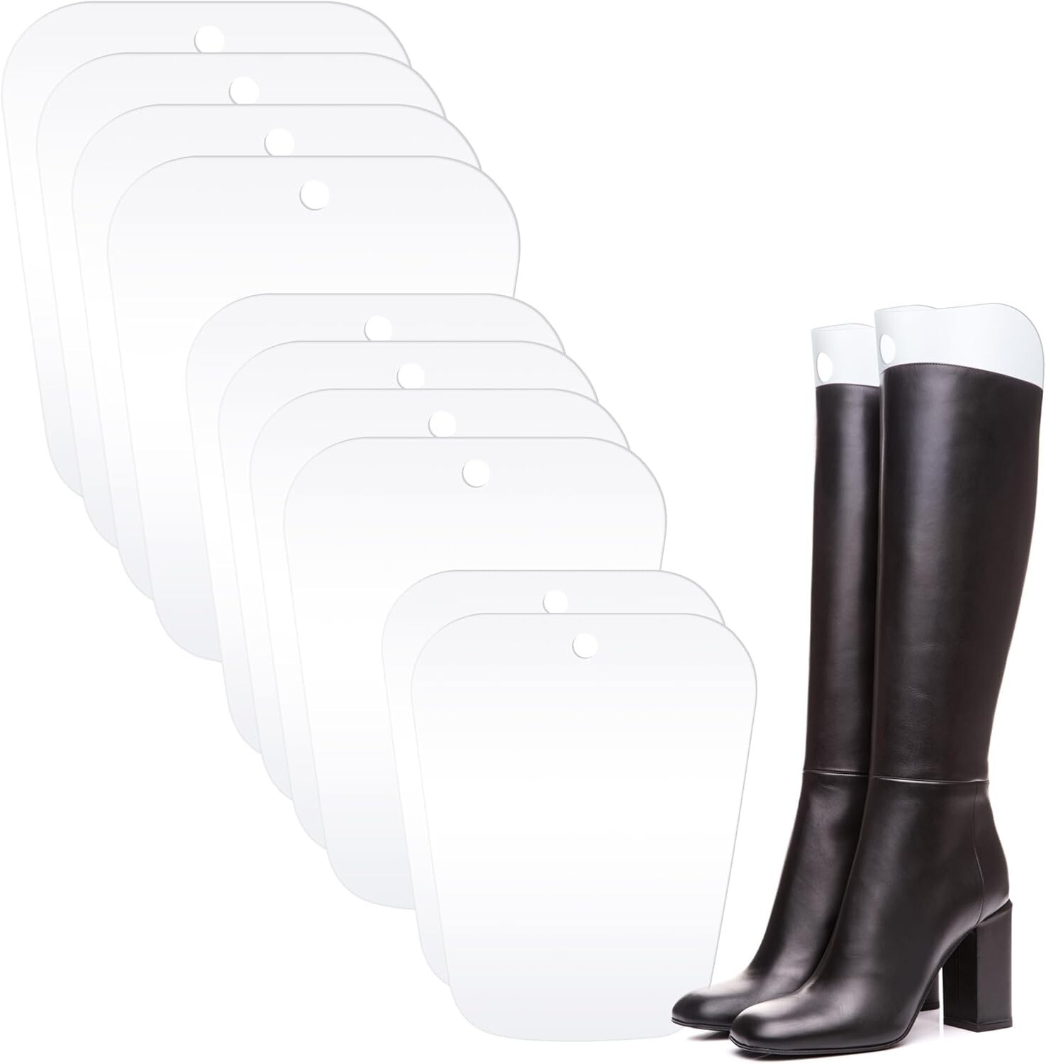 Boot Shaper Inserts PVC 10 Pieces Support Various Sizes Prevents Sagging Boots
